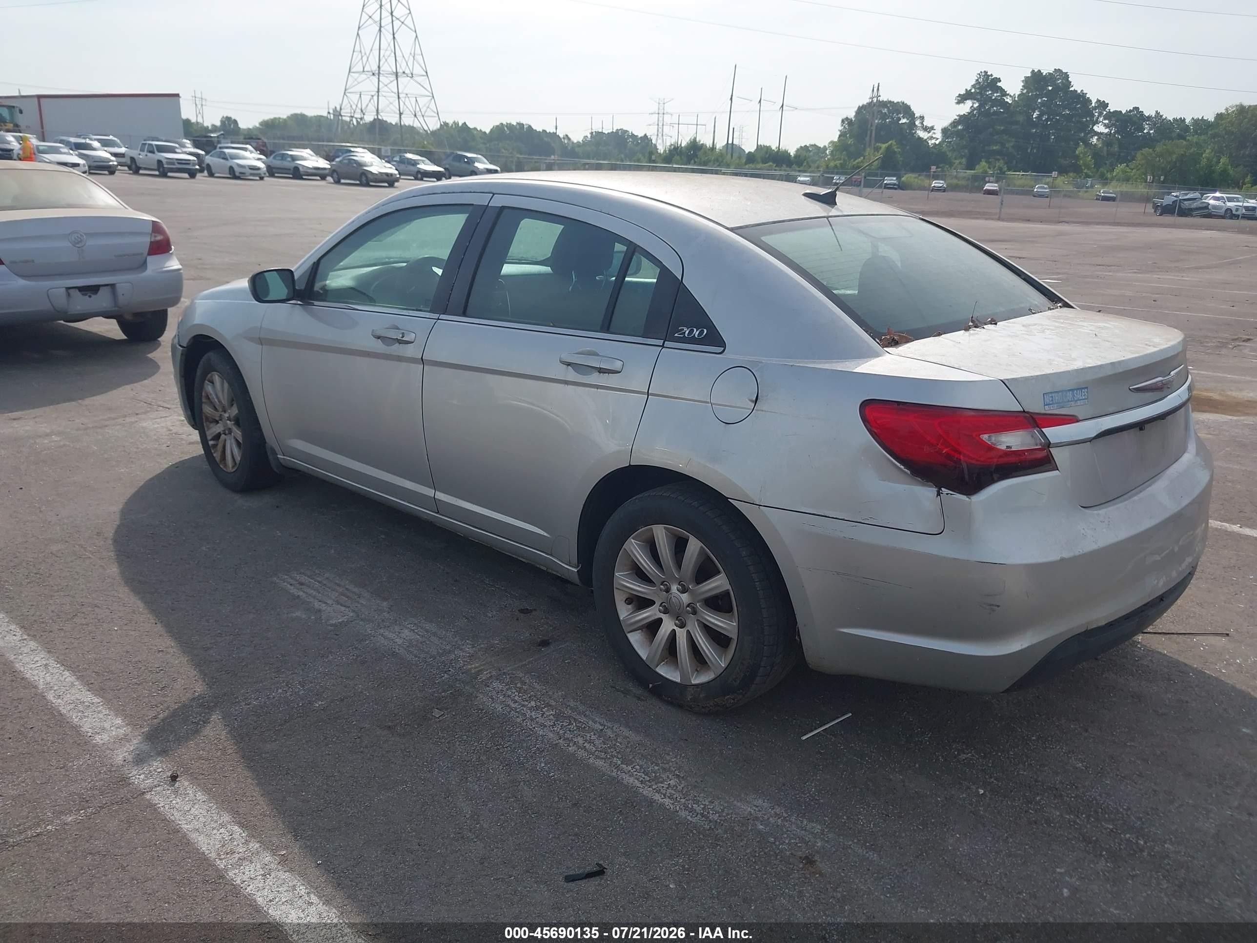 2012 Chrysler 200 Lx Silver vin: 1C3CCBAB2CN244700