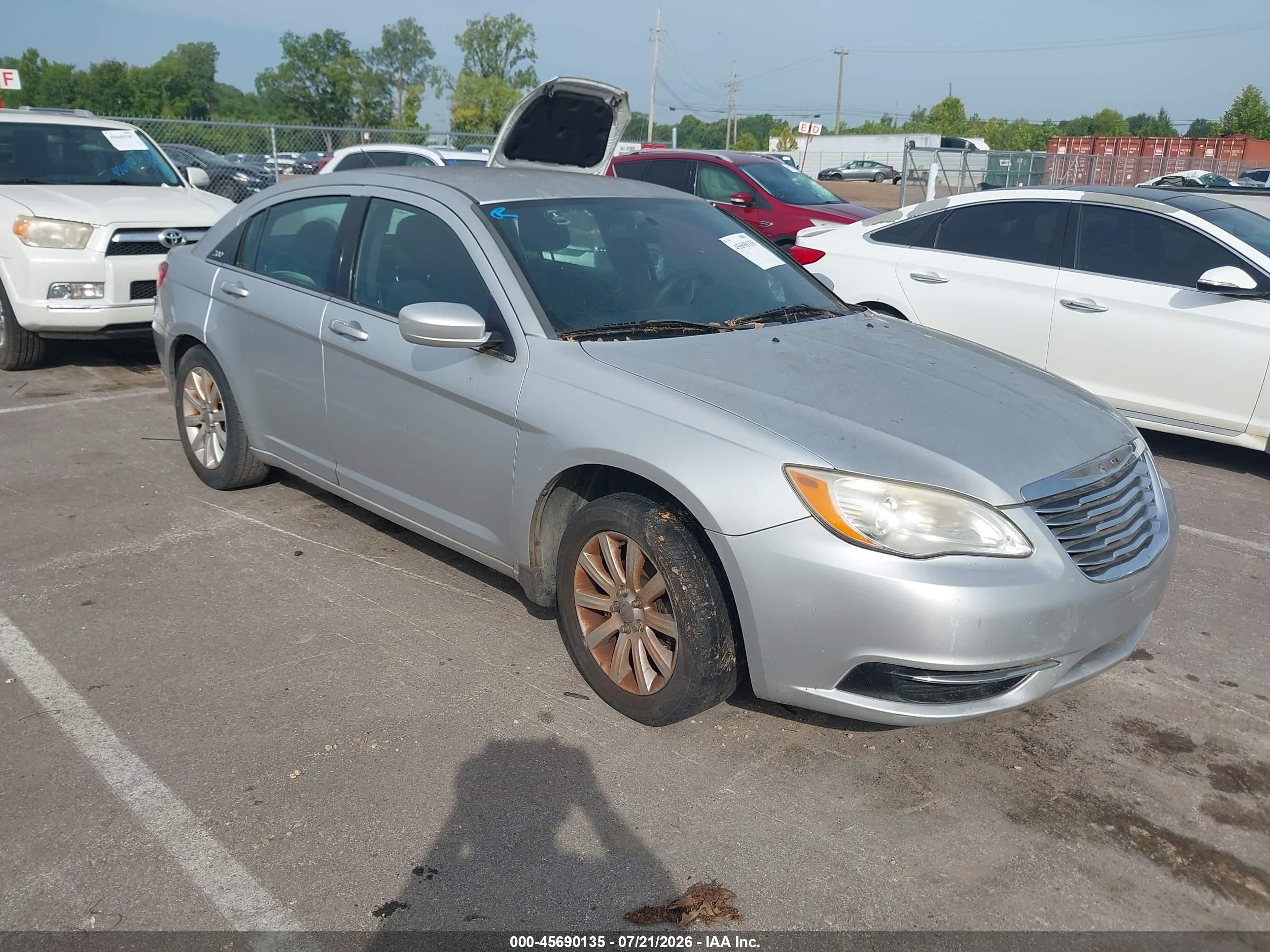 2012 Chrysler 200 Lx Silver vin: 1C3CCBAB2CN244700