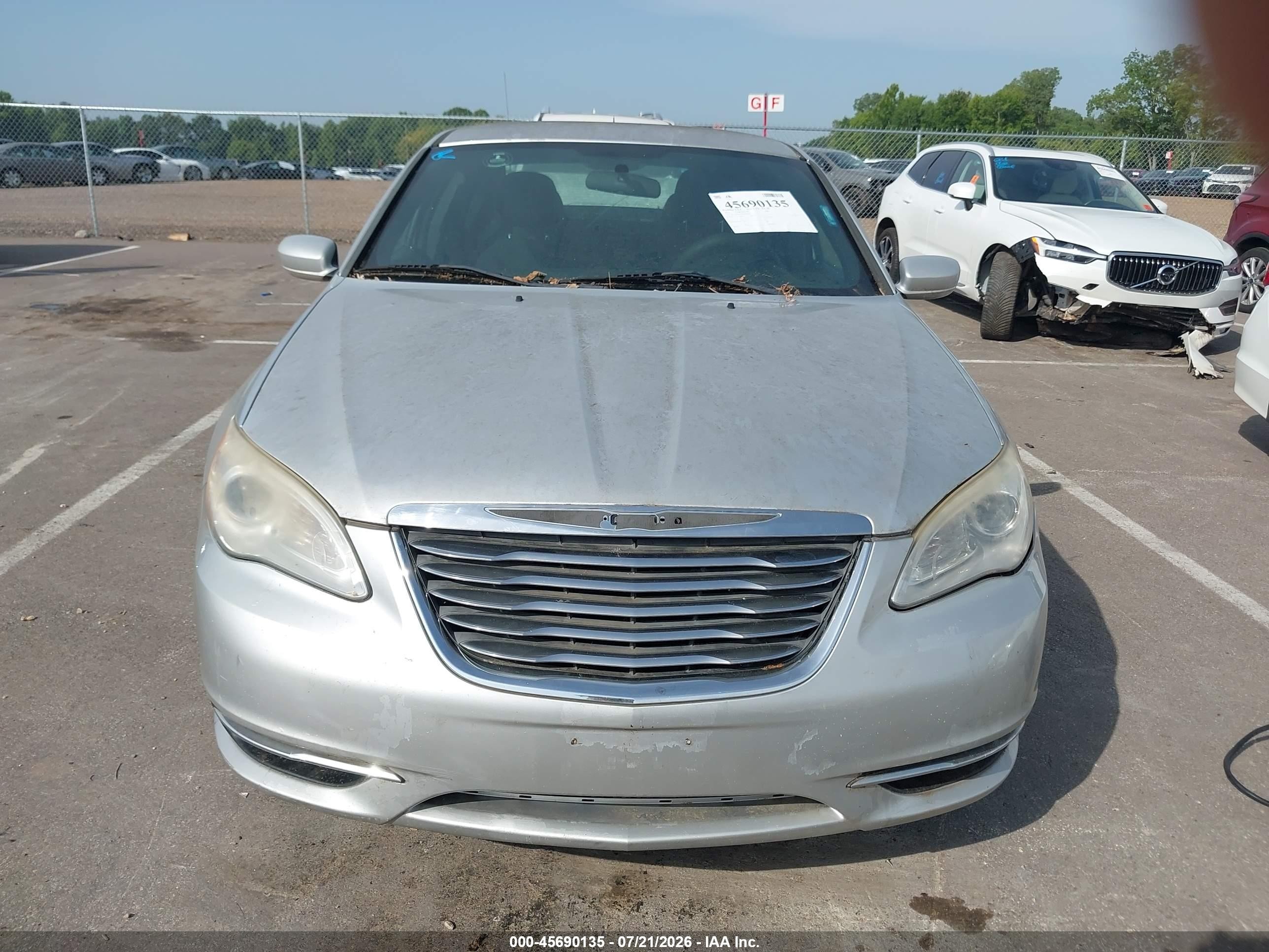 2012 Chrysler 200 Lx Silver vin: 1C3CCBAB2CN244700