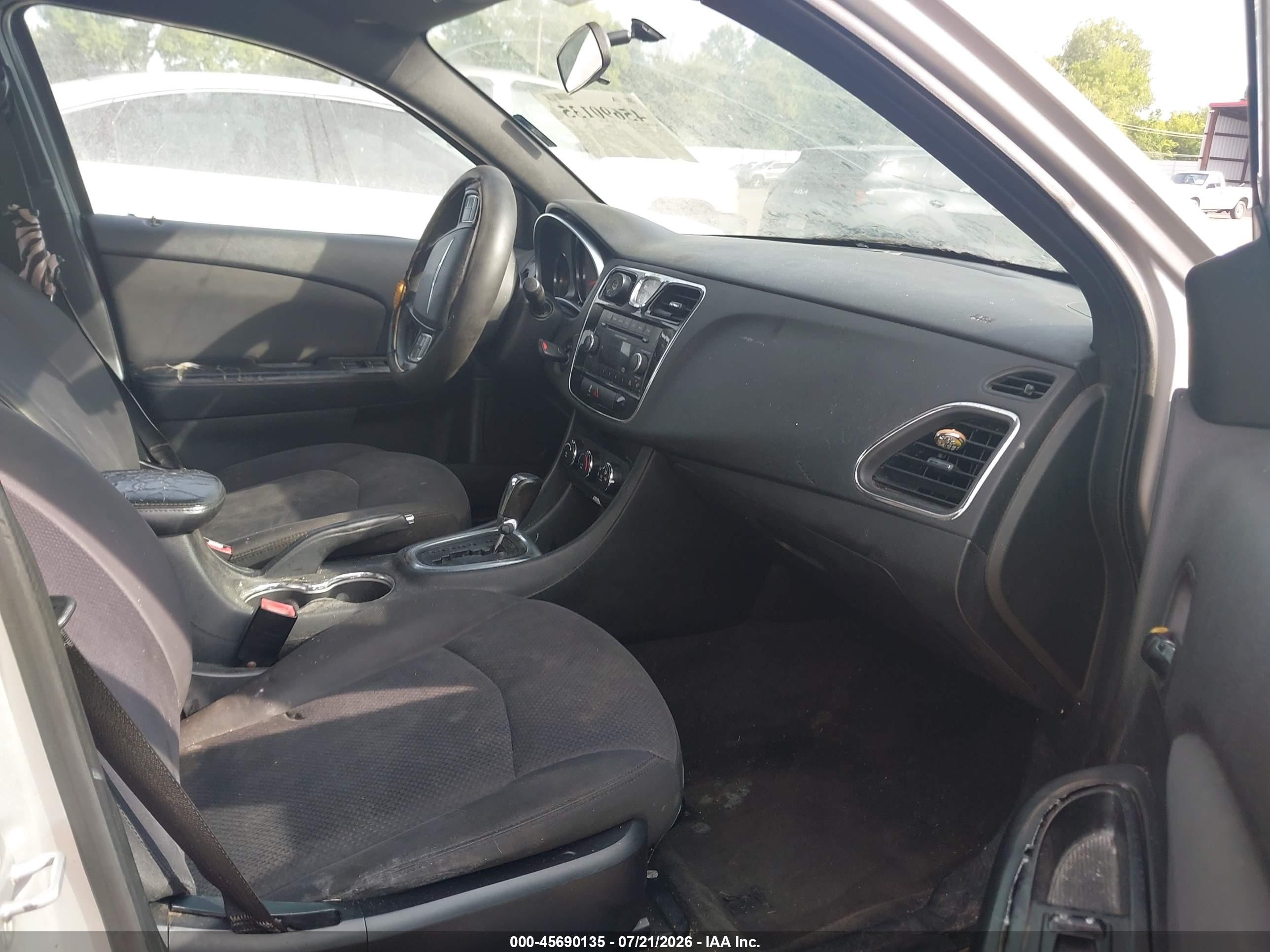 2012 Chrysler 200 Lx Silver vin: 1C3CCBAB2CN244700
