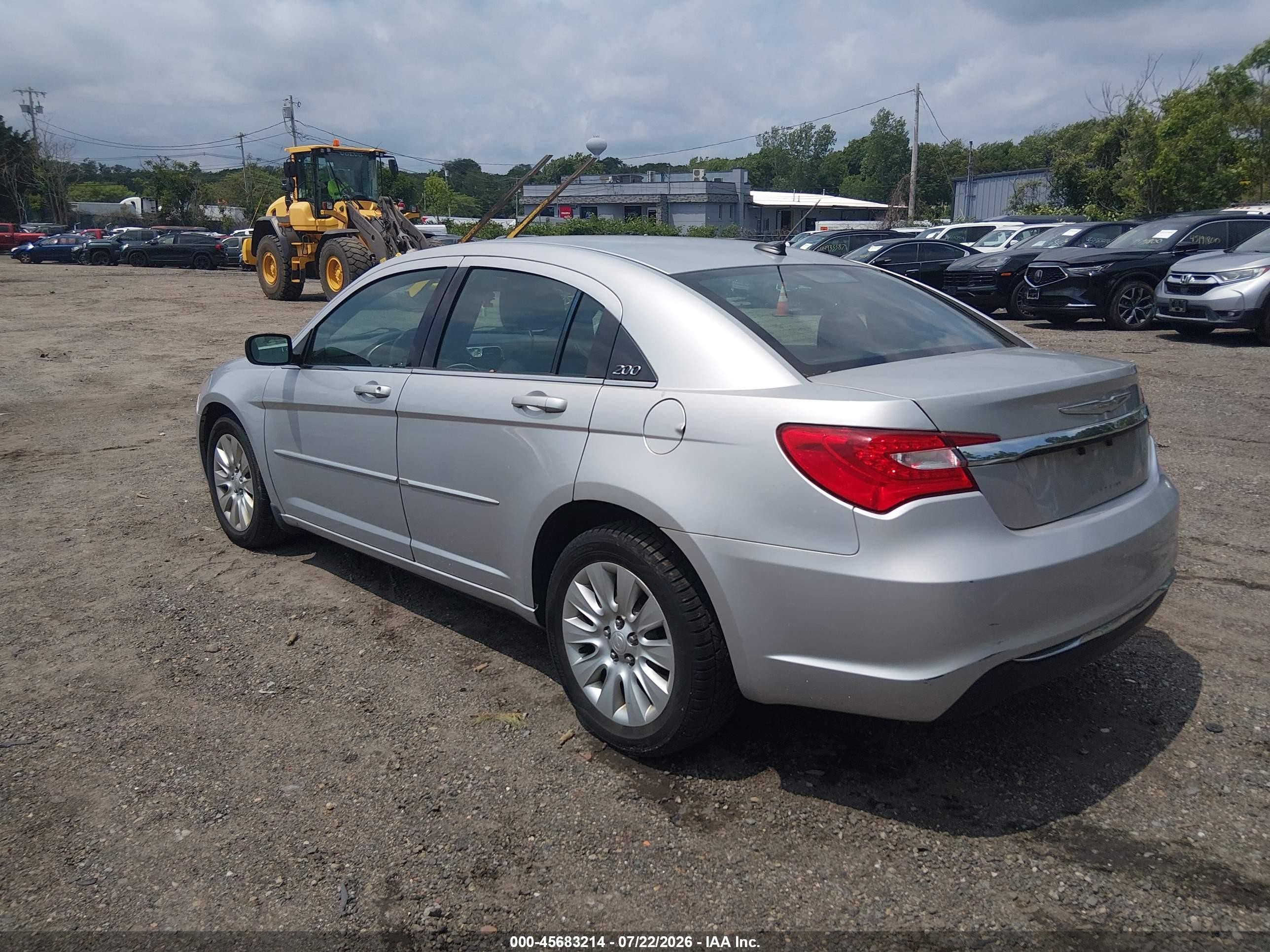 2012 Chrysler 200 Lx Серебряный vin: 1C3CCBAB2CN317953