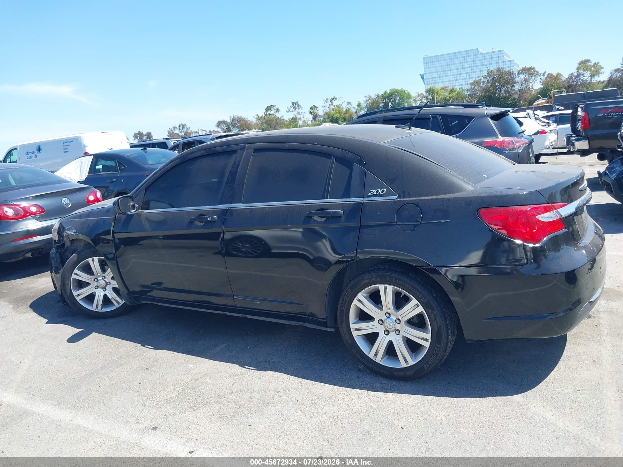 2013 Chrysler 200 Lx Black vin: 1C3CCBAB2DN640000