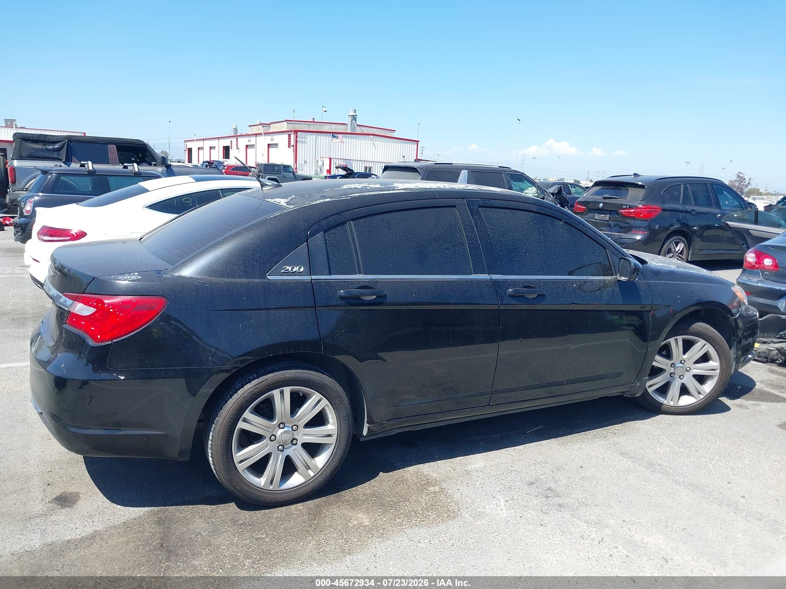 2013 Chrysler 200 Lx Black vin: 1C3CCBAB2DN640000