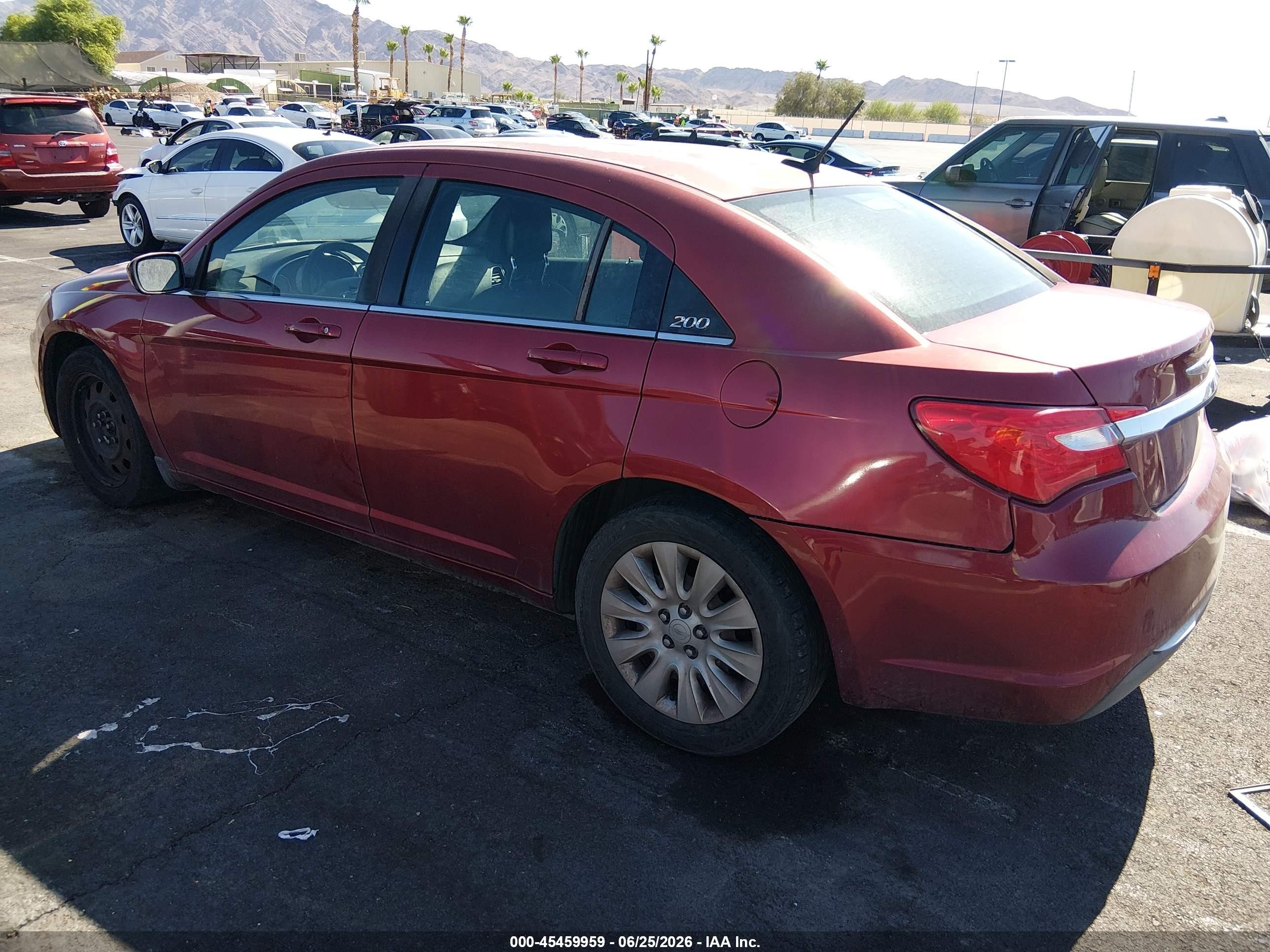 2014 Chrysler 200 Lx Red vin: 1C3CCBAB2EN230816