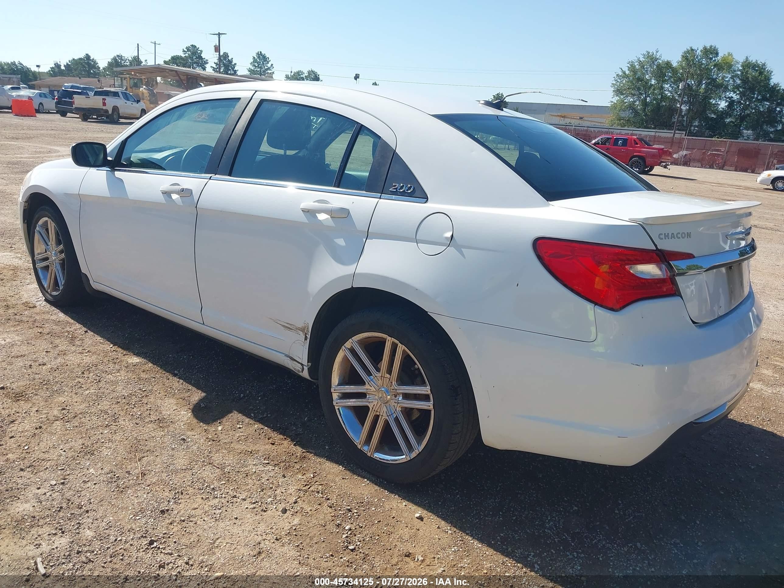 2012 Chrysler 200 Lx Белый vin: 1C3CCBAB3CN104803