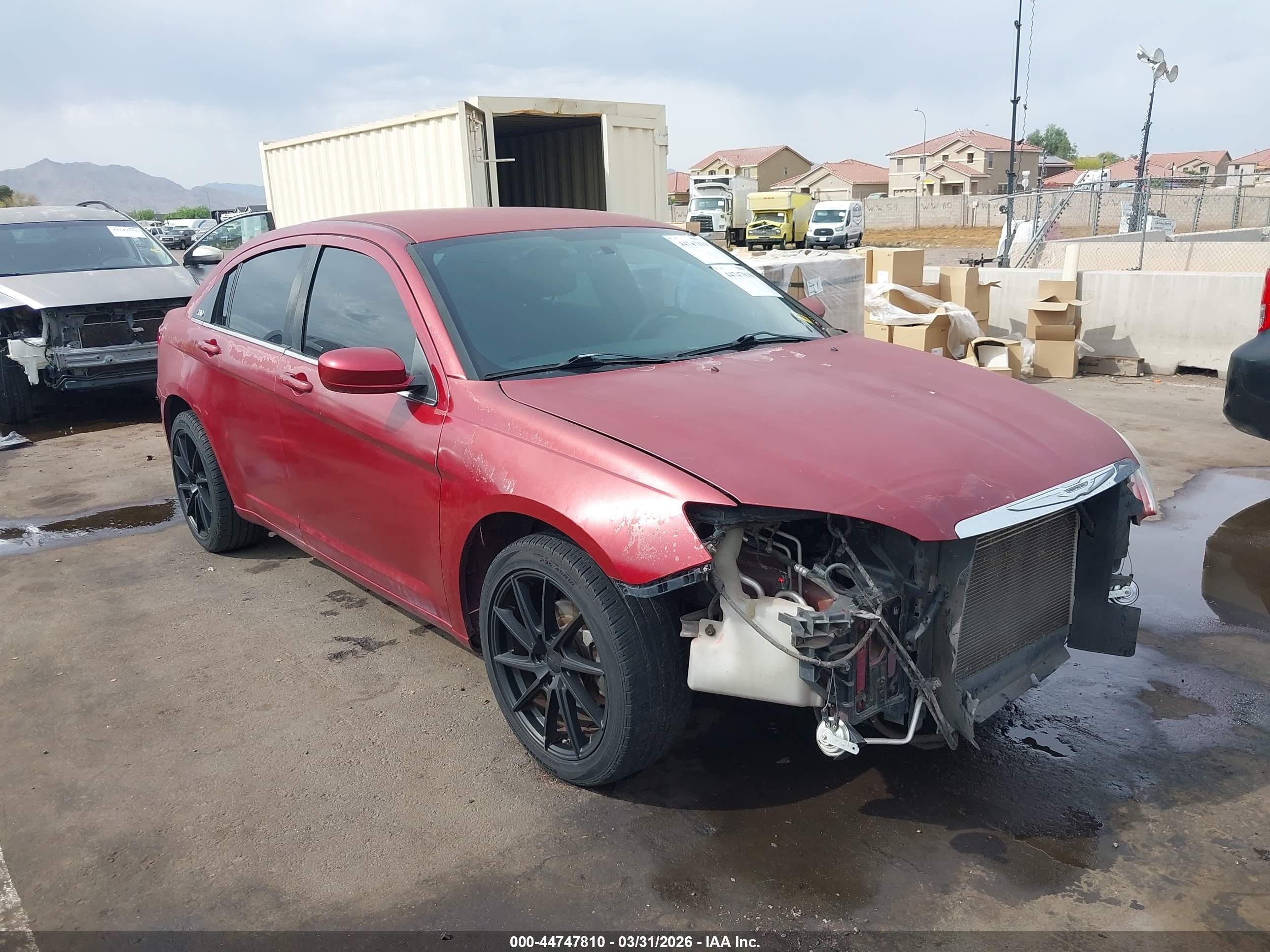 2013 Chrysler 200 Lx Red vin: 1C3CCBAB3DN671465