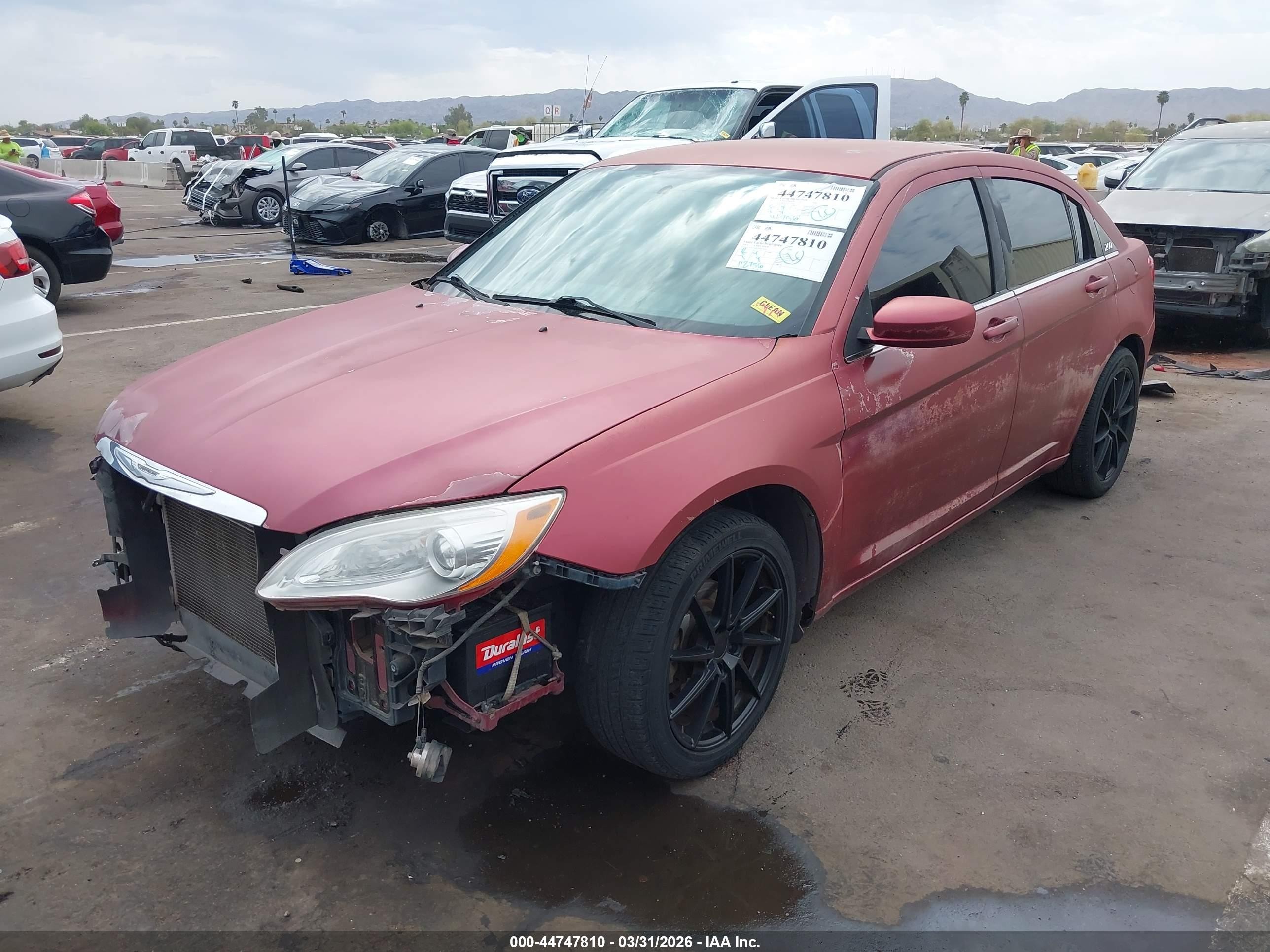 2013 Chrysler 200 Lx Red vin: 1C3CCBAB3DN671465