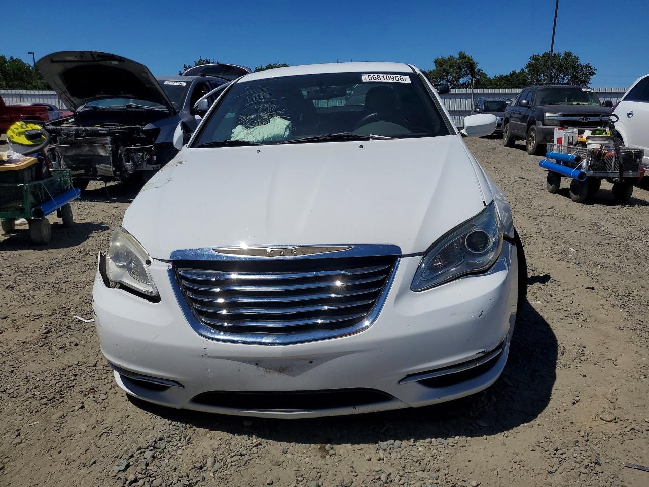 2013 Chrysler 200 Lx White vin: 1C3CCBAB3DN685995