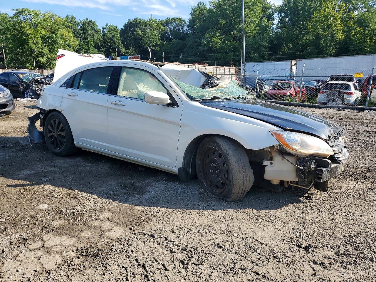 2014 Chrysler 200 Lx Белый vin: 1C3CCBAB3EN123886