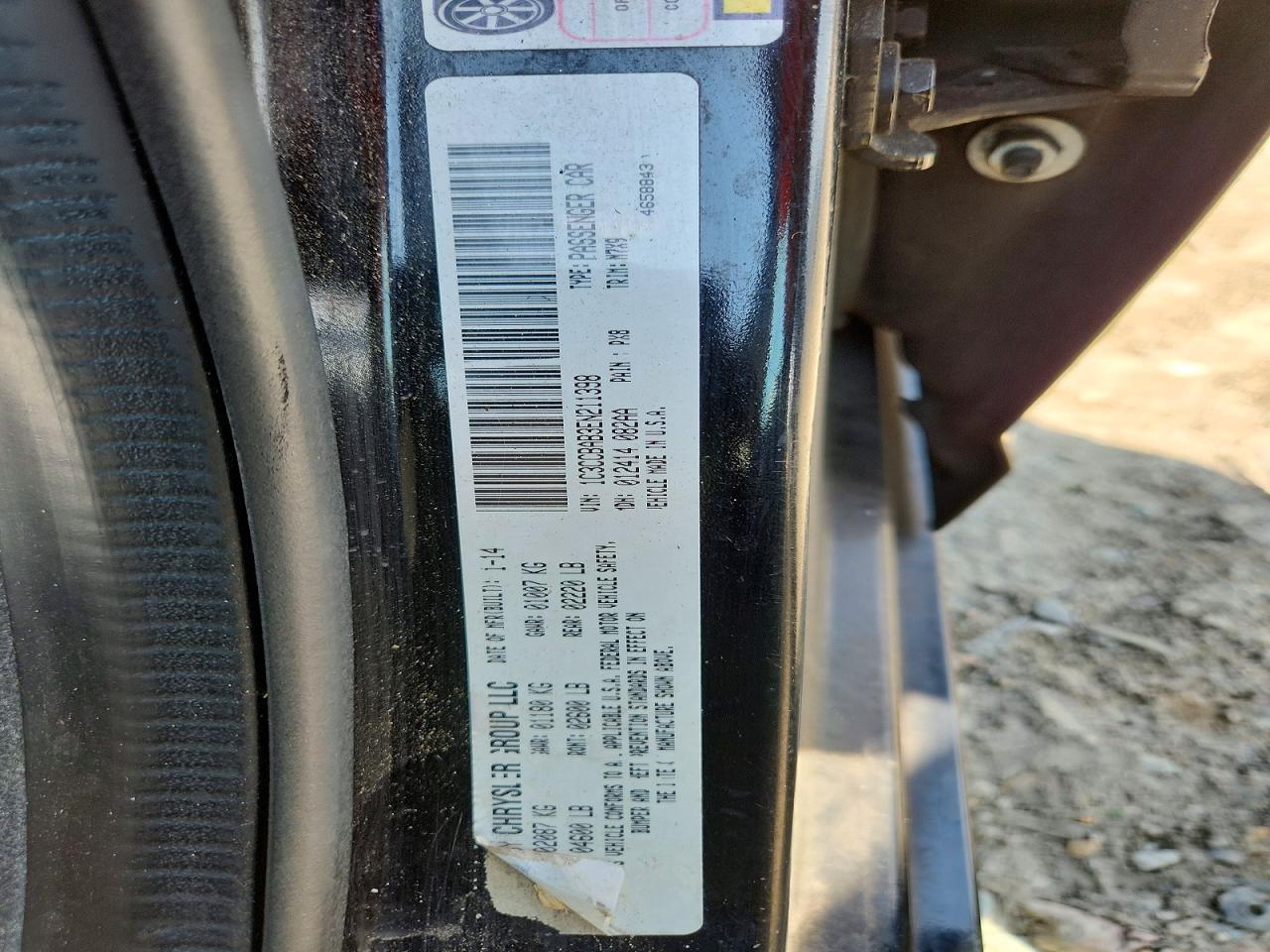 2014 Chrysler 200 Lx Black vin: 1C3CCBAB3EN211398
