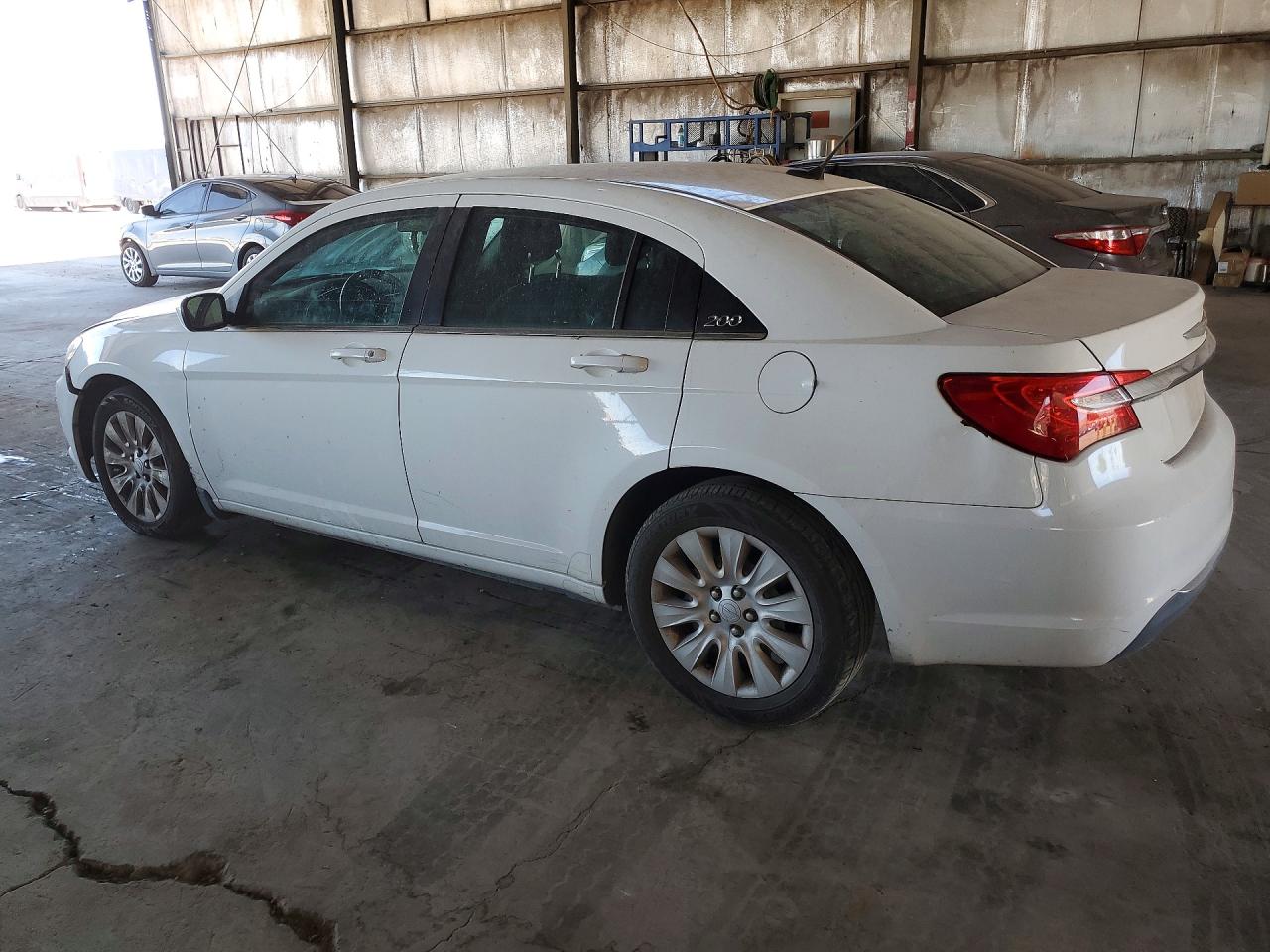 2014 Chrysler 200 Lx White vin: 1C3CCBAB3EN212759