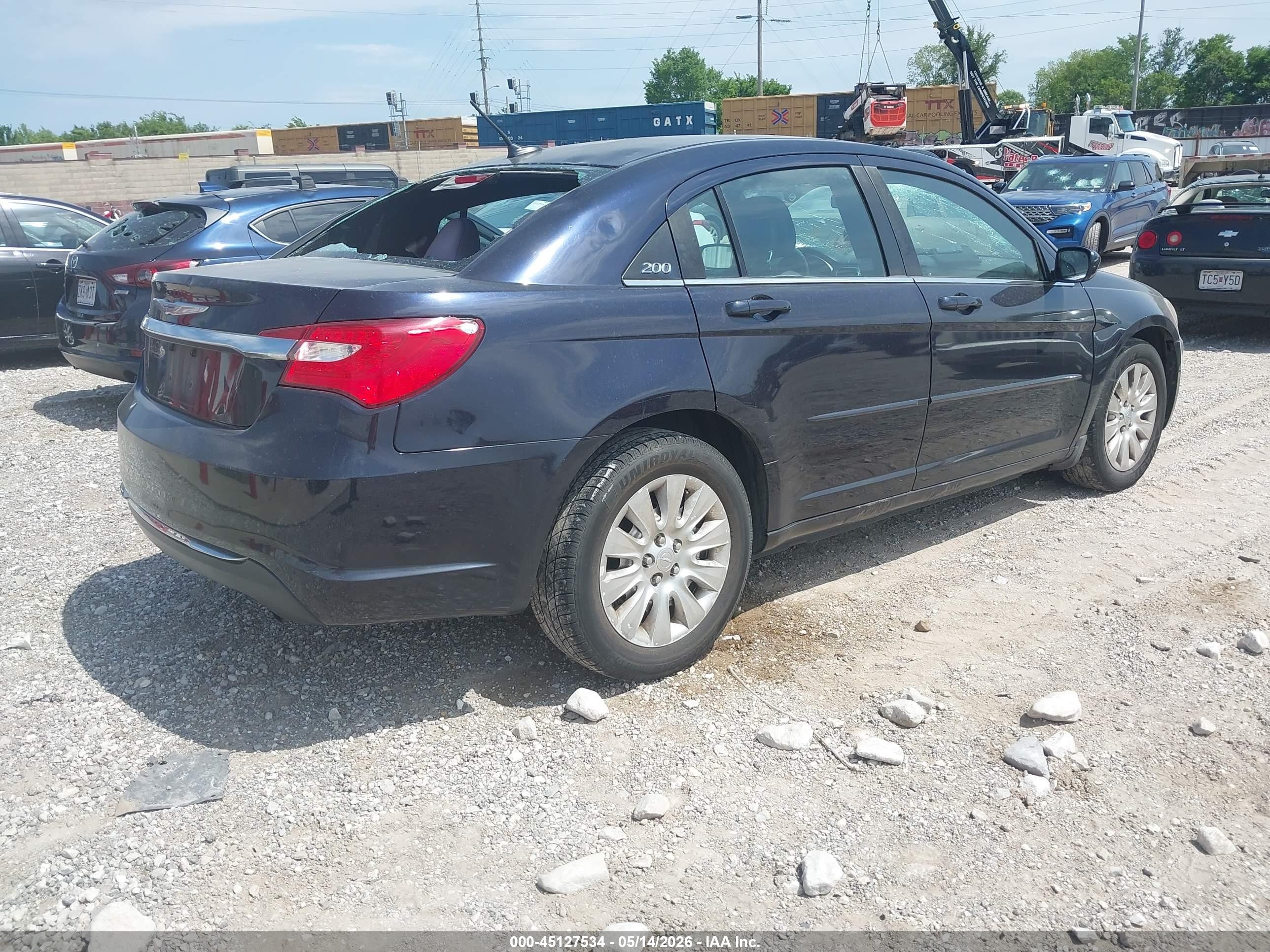 2012 Chrysler 200 Lx Синий vin: 1C3CCBAB4CN257237