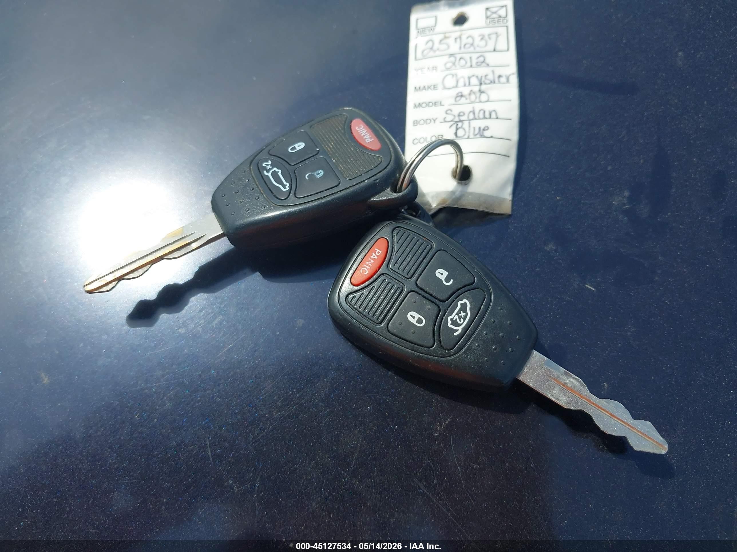 2012 Chrysler 200 Lx Синий vin: 1C3CCBAB4CN257237