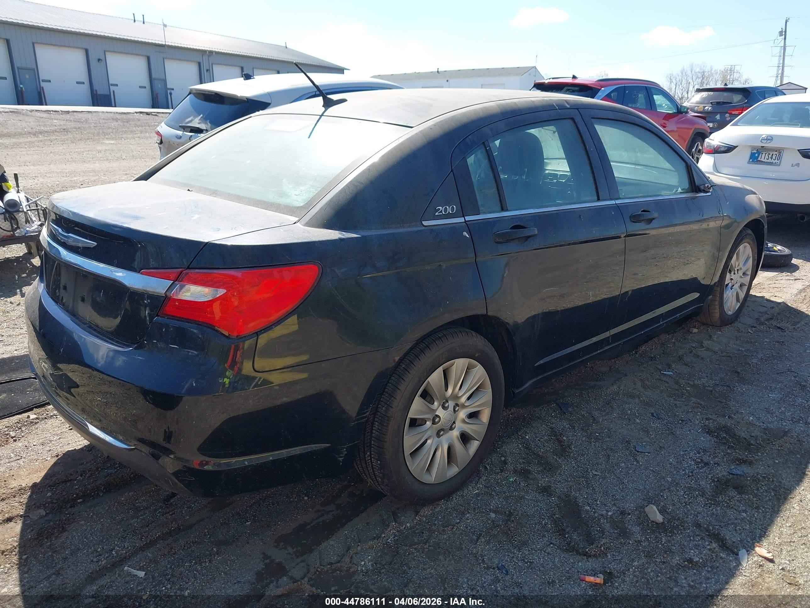 2012 Chrysler 200 Lx Black vin: 1C3CCBAB4CN292022