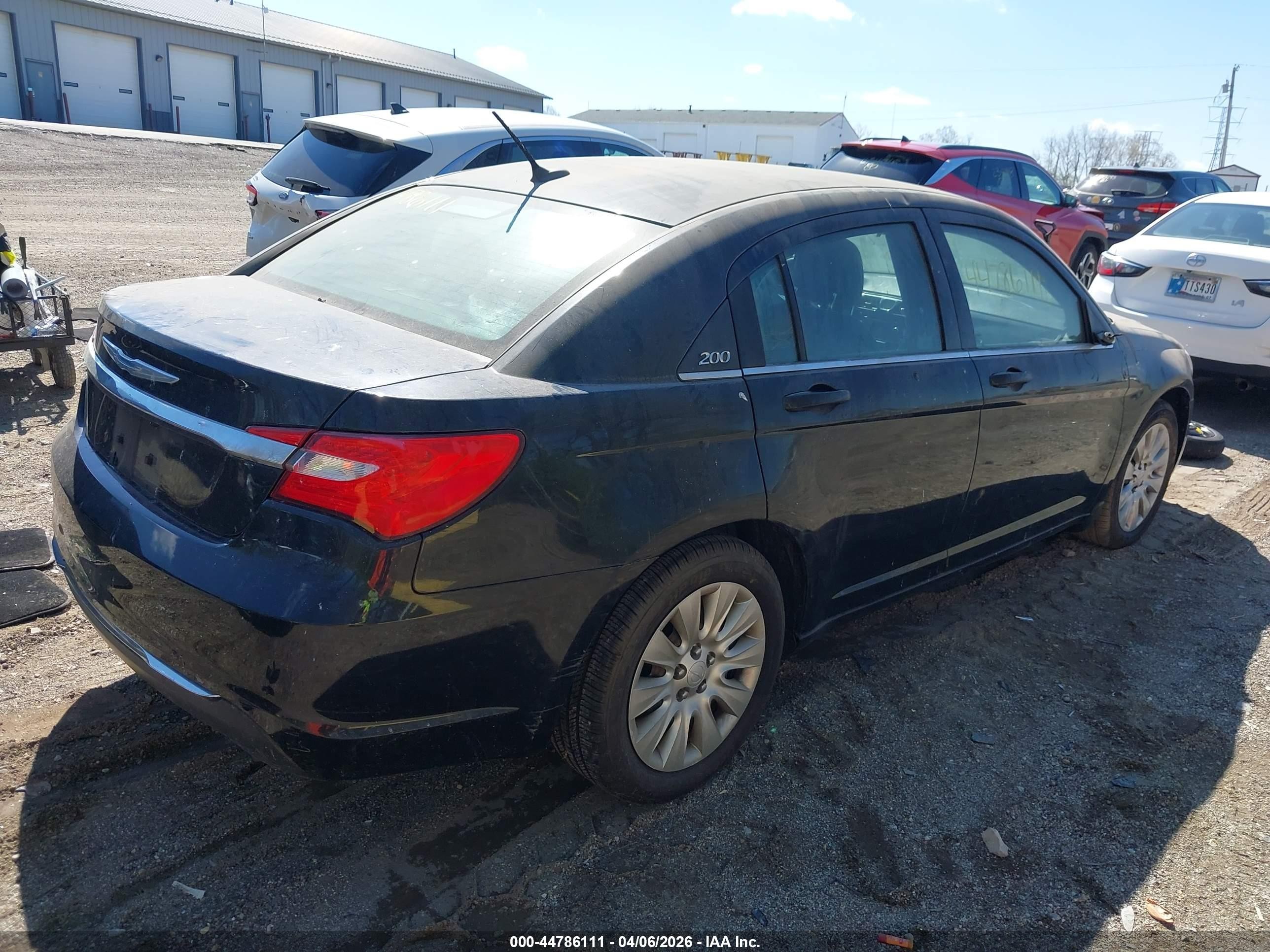 2012 Chrysler 200 Lx Black vin: 1C3CCBAB4CN292022