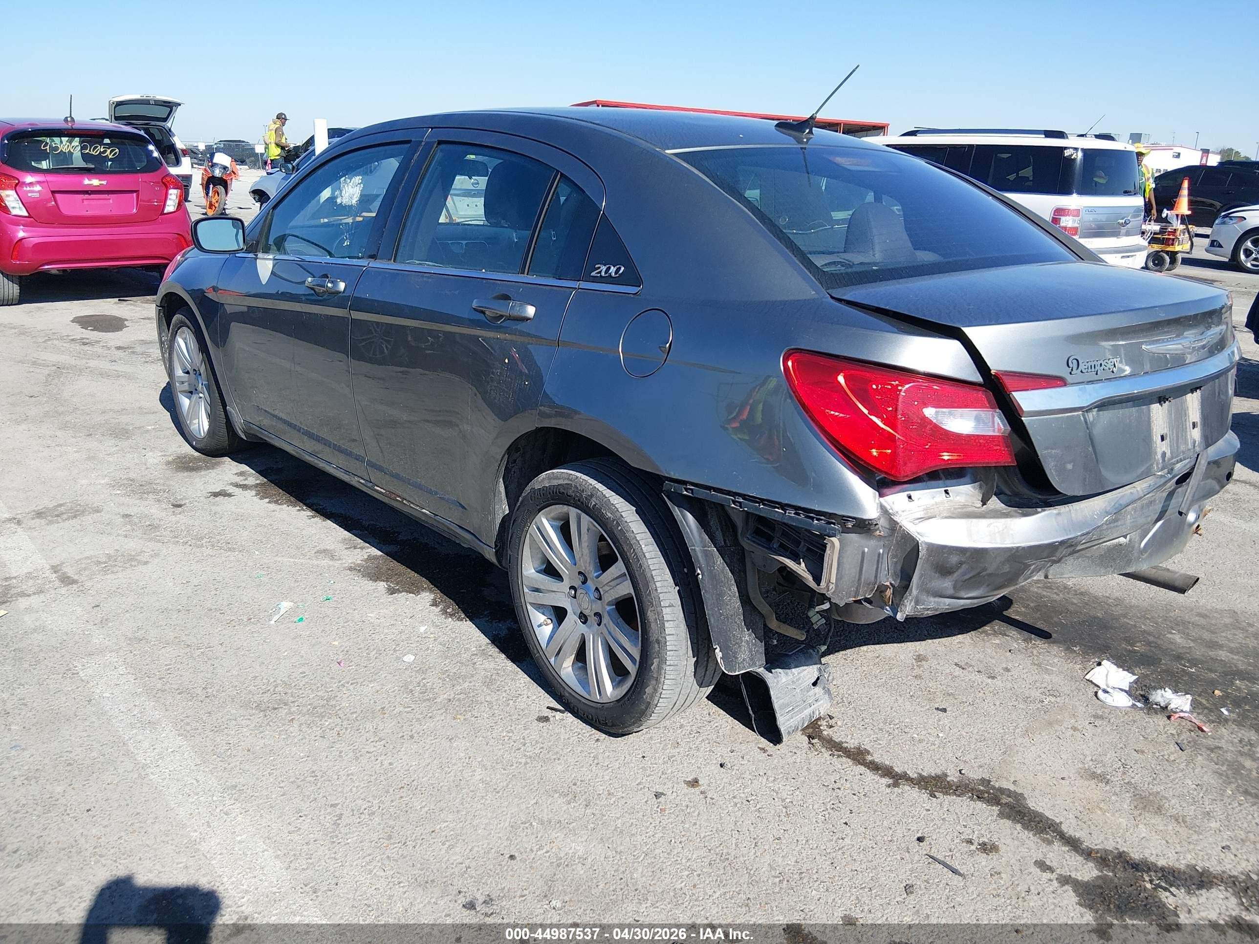 2013 Chrysler 200 Lx Gray vin: 1C3CCBAB4DN671118