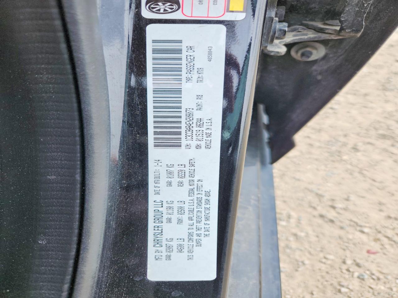 2014 Chrysler 200 Lx Black vin: 1C3CCBAB4EN208073