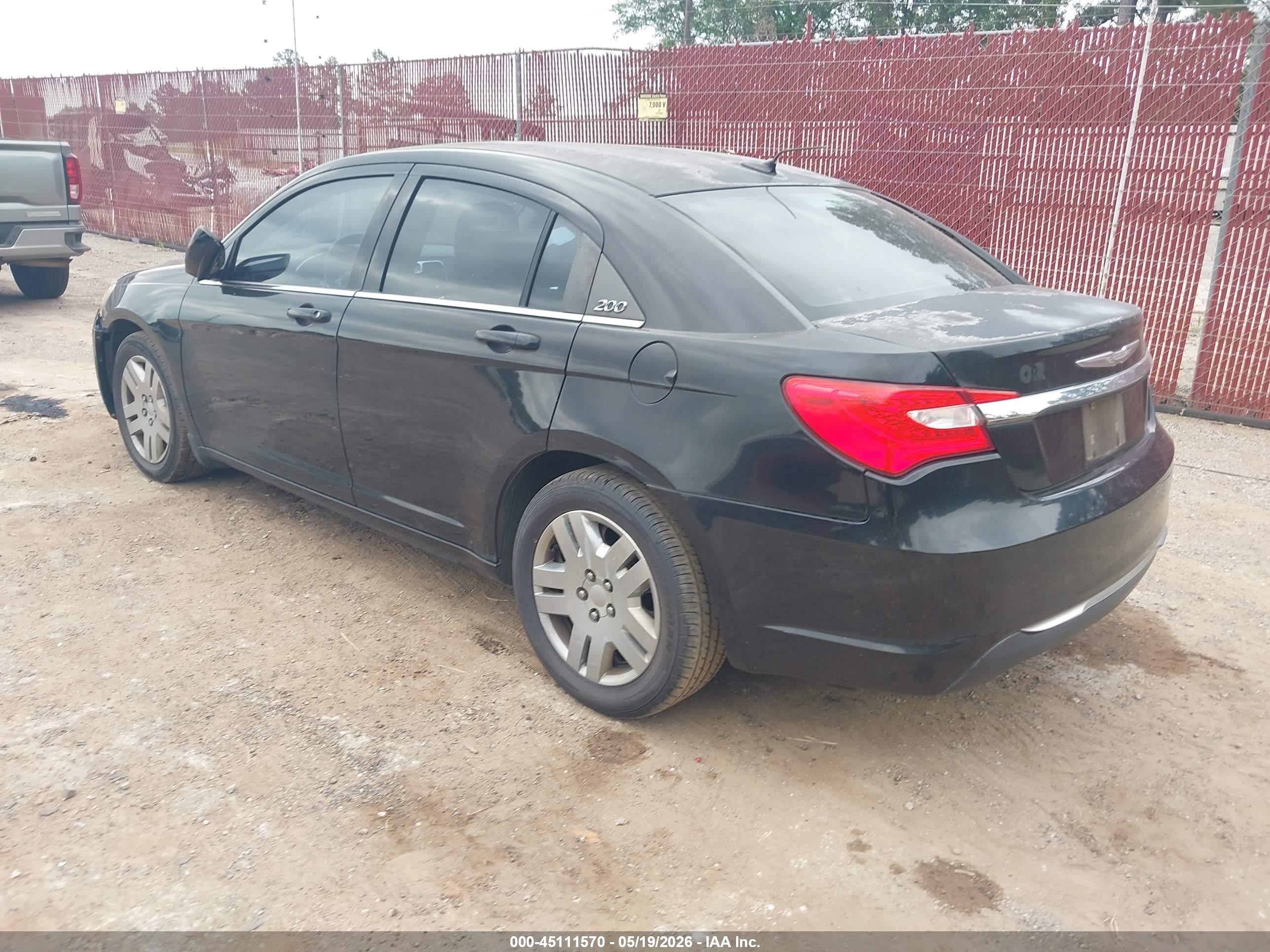 2012 Chrysler 200 Lx Черный vin: 1C3CCBAB5CN105239