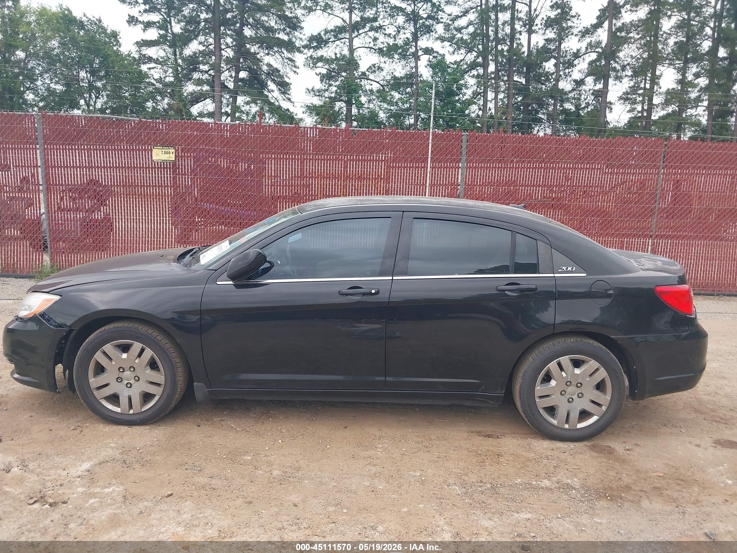 2012 Chrysler 200 Lx Черный vin: 1C3CCBAB5CN105239