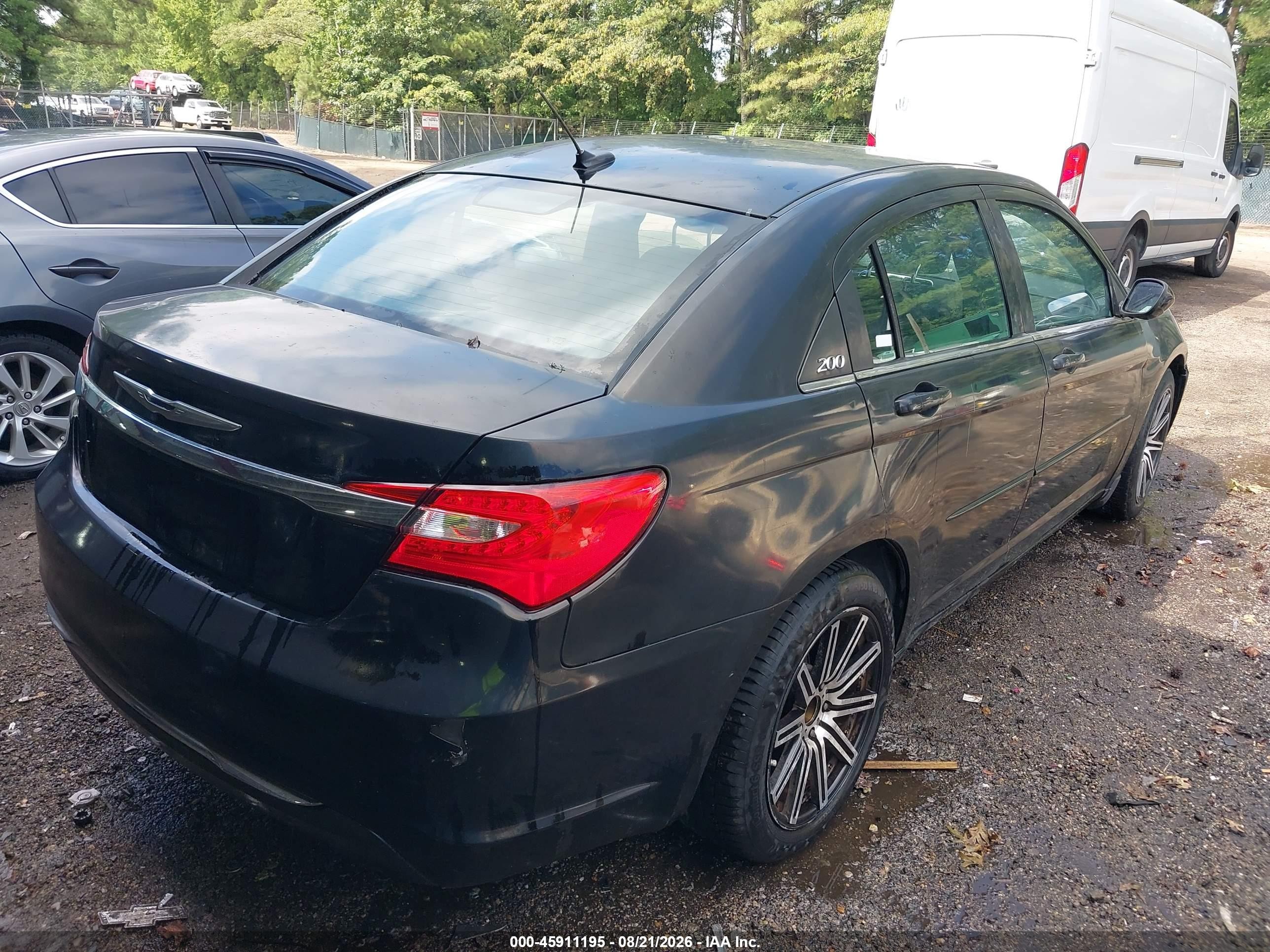 2012 Chrysler 200 Lx Black vin: 1C3CCBAB5CN208421