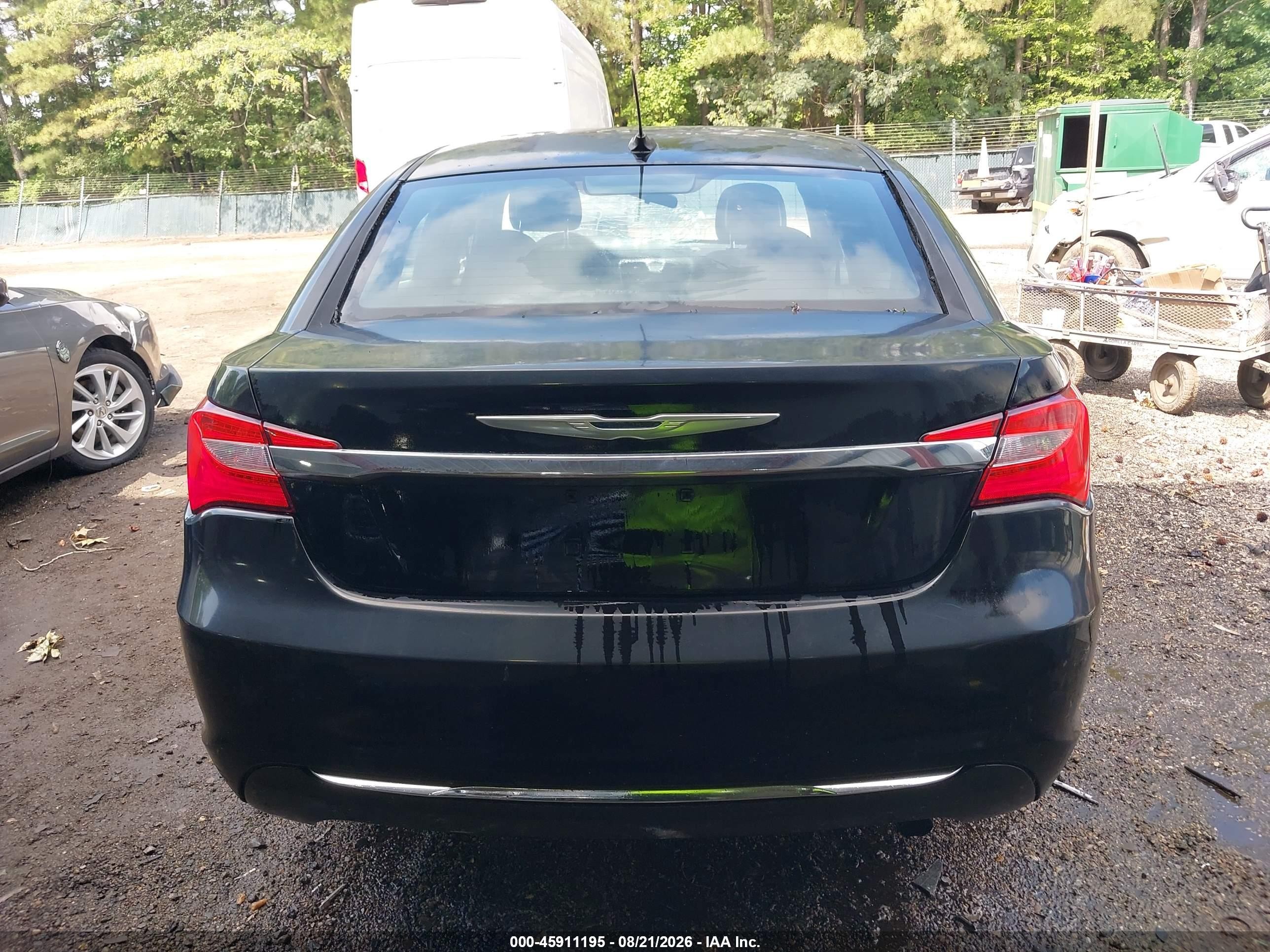 2012 Chrysler 200 Lx Black vin: 1C3CCBAB5CN208421