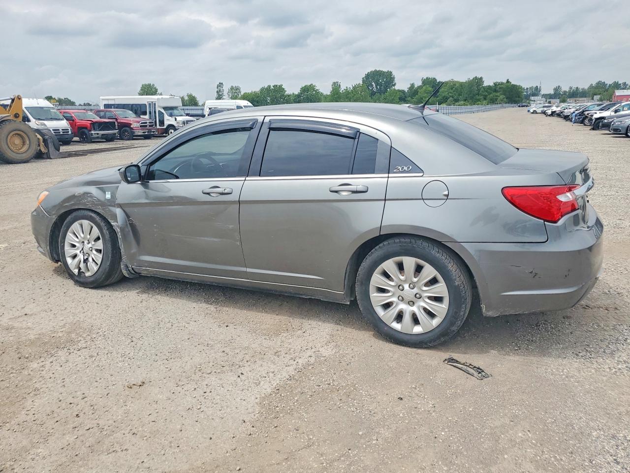 2013 Chrysler 200 Lx Gray vin: 1C3CCBAB5DN634322
