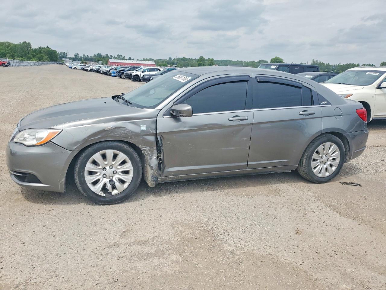 2013 Chrysler 200 Lx Gray vin: 1C3CCBAB5DN634322