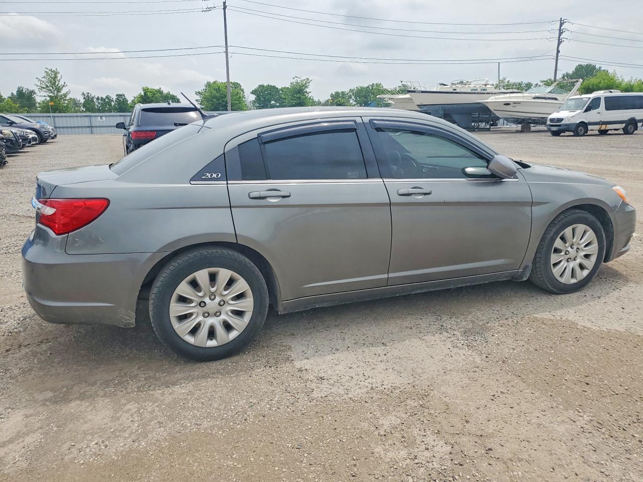 2013 Chrysler 200 Lx Gray vin: 1C3CCBAB5DN634322