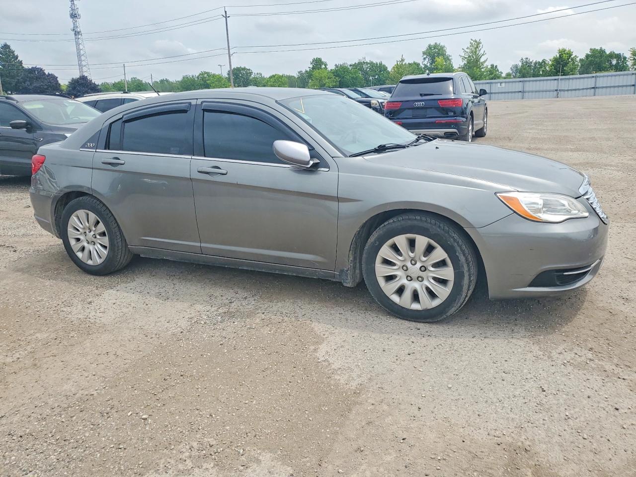 2013 Chrysler 200 Lx Gray vin: 1C3CCBAB5DN634322