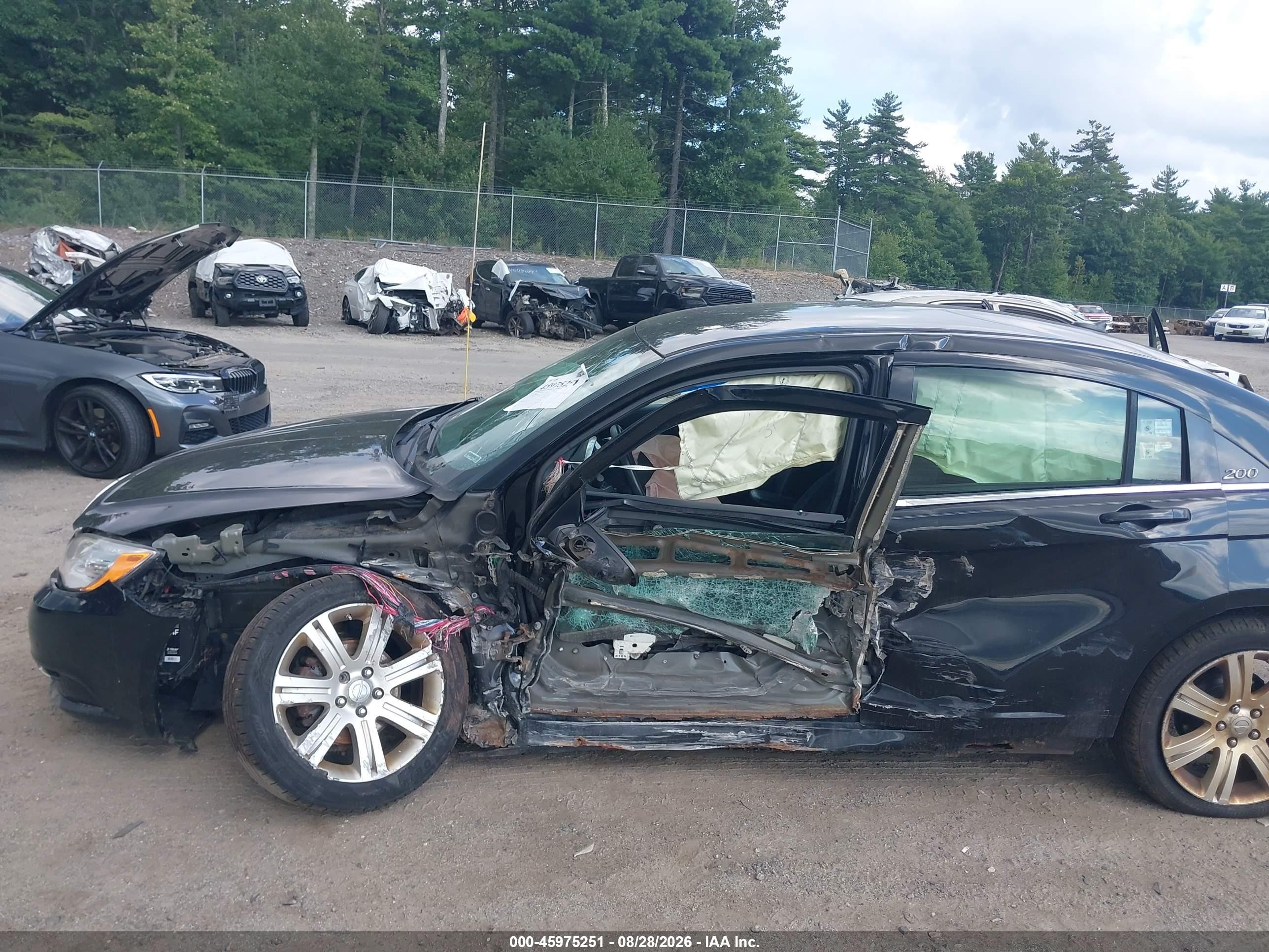 2013 Chrysler 200 Lx Black vin: 1C3CCBAB5DN639813