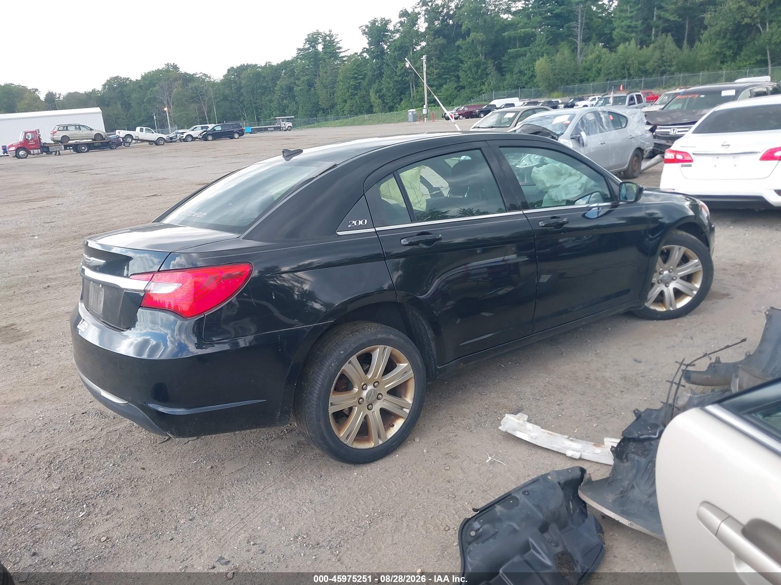 2013 Chrysler 200 Lx Black vin: 1C3CCBAB5DN639813