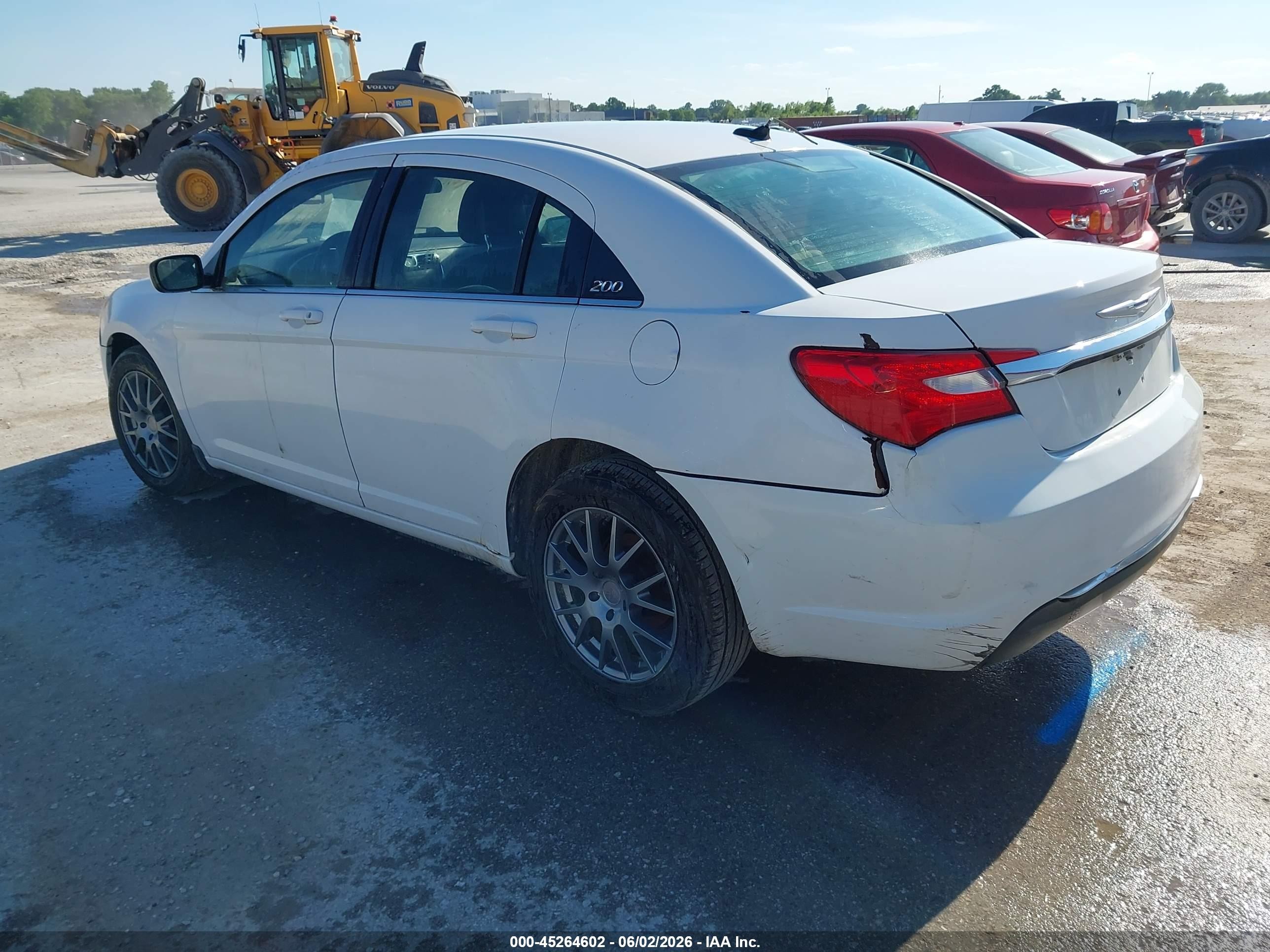 2012 Chrysler 200 Lx White vin: 1C3CCBAB6CN117528