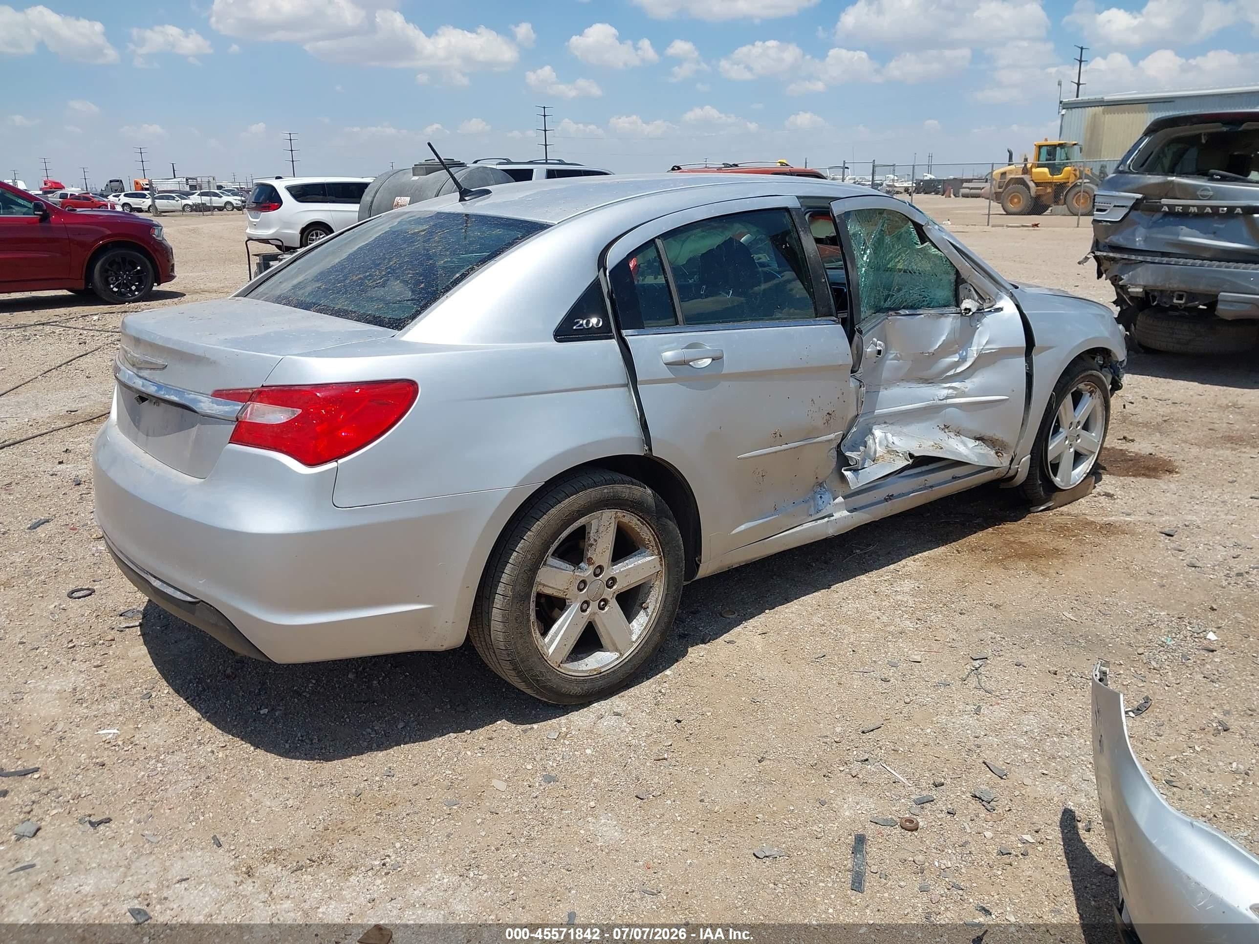 2012 Chrysler 200 Lx Серебряный vin: 1C3CCBAB6CN317373