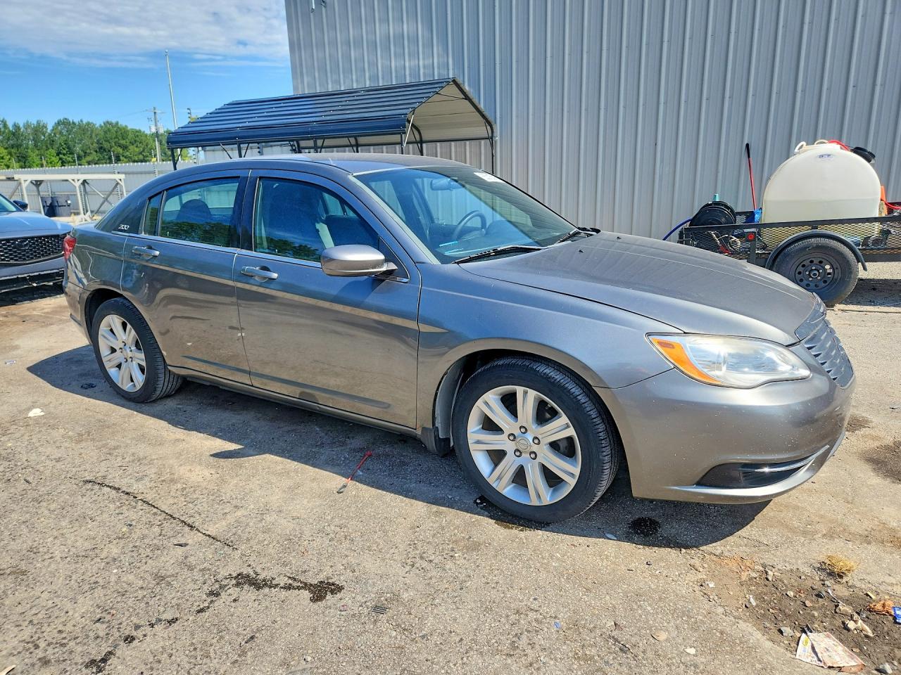 2012 Chrysler 200 Lx Gray vin: 1C3CCBAB6CN318300