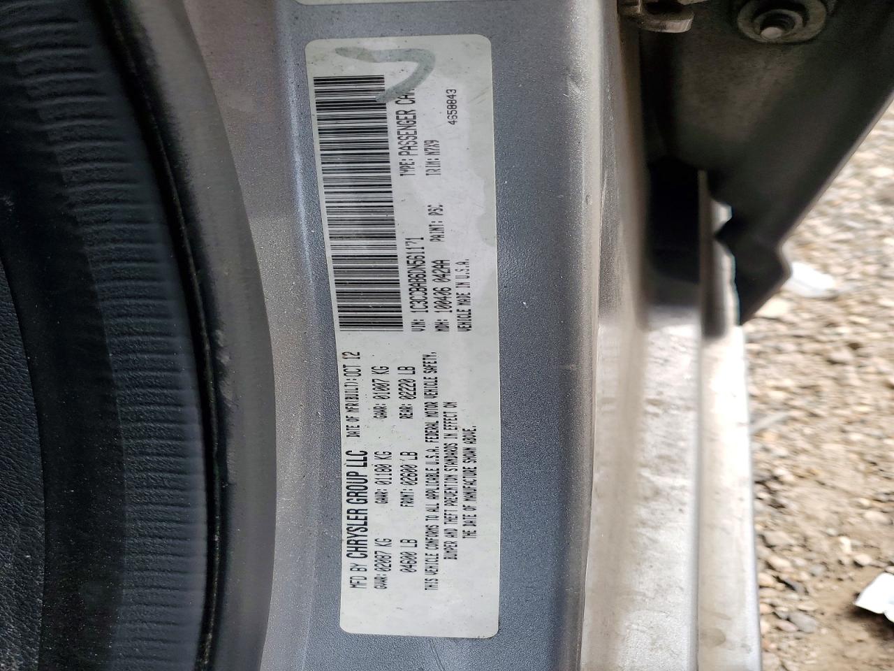 2013 Chrysler 200 Lx Silver vin: 1C3CCBAB6DN561171