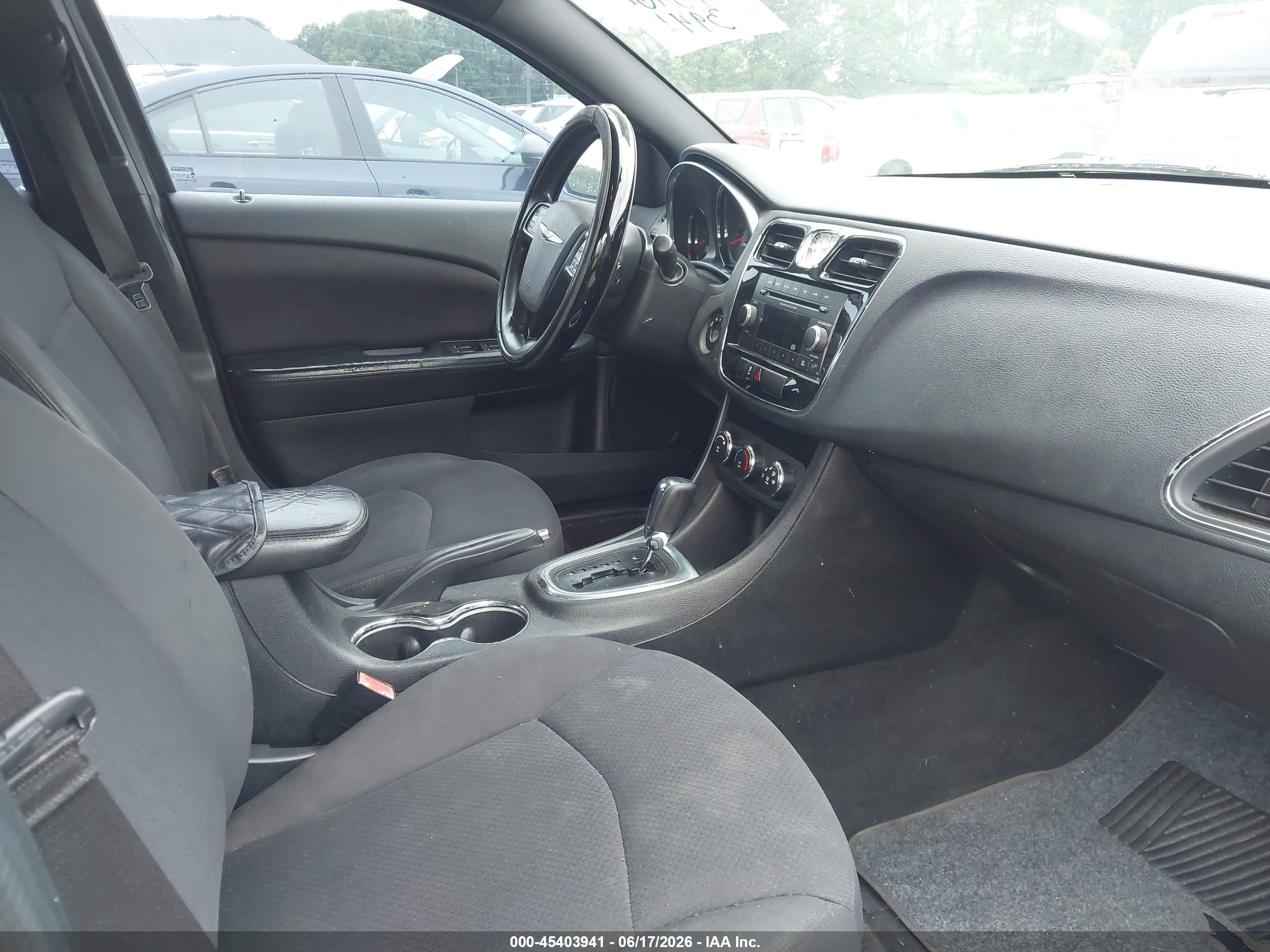 2013 Chrysler 200 Lx Black vin: 1C3CCBAB6DN764769