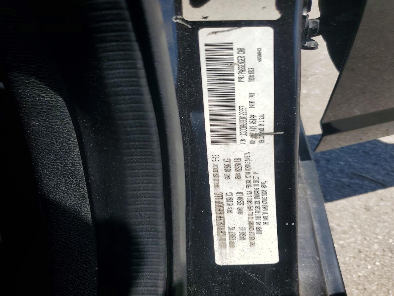 2014 Chrysler 200 Lx Black vin: 1C3CCBAB6EN122957
