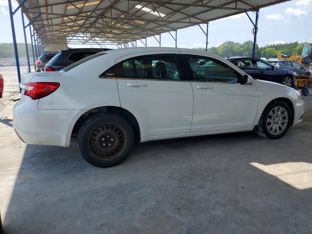 2014 Chrysler 200 Lx White vin: 1C3CCBAB6EN168031