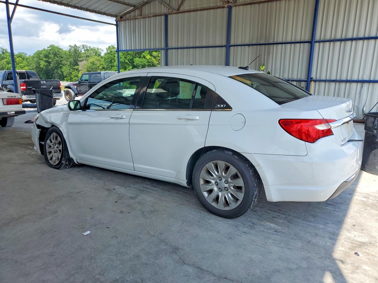 2014 Chrysler 200 Lx White vin: 1C3CCBAB6EN168031