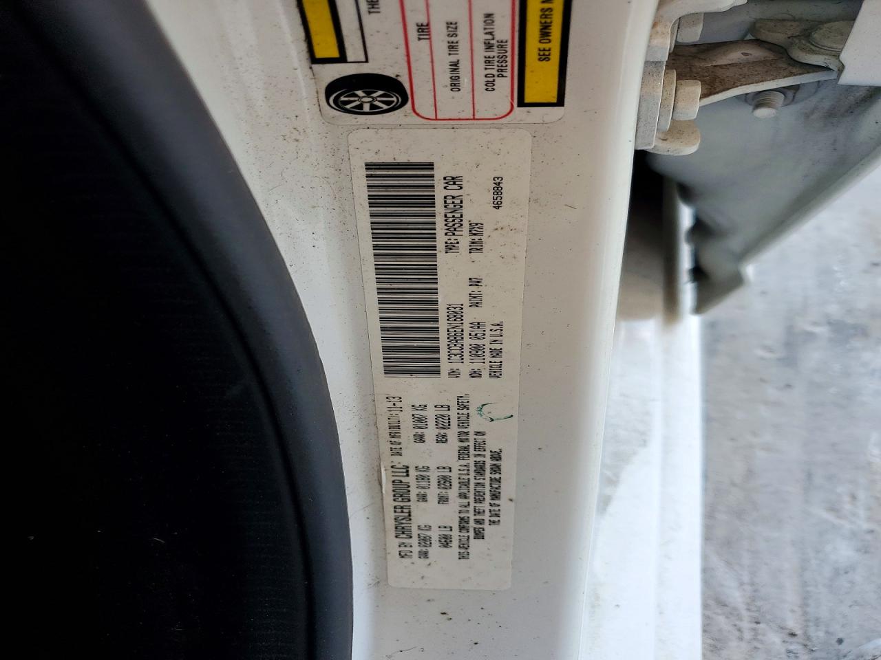 2014 Chrysler 200 Lx White vin: 1C3CCBAB6EN168031
