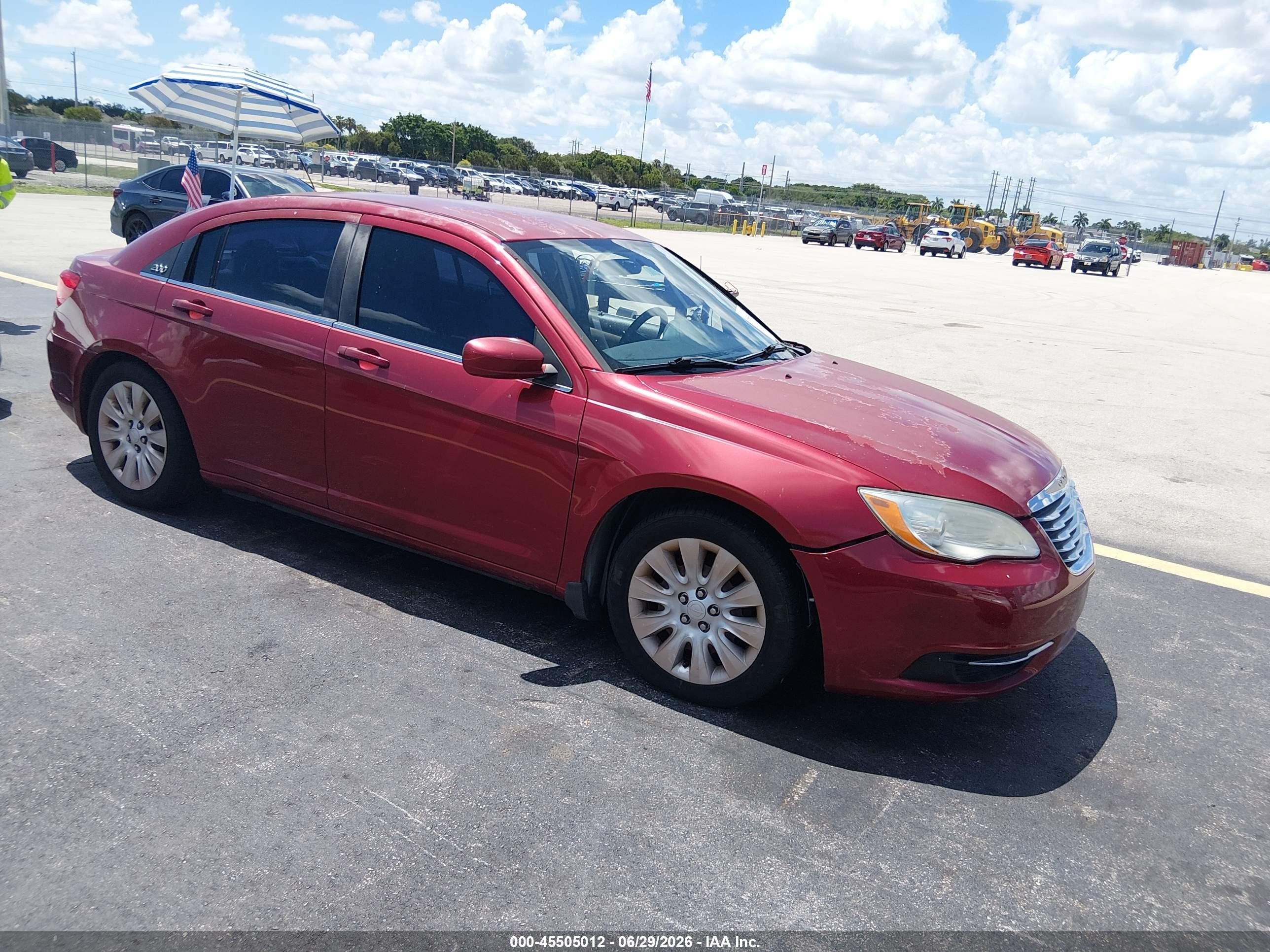 2014 Chrysler 200 Lx Red vin: 1C3CCBAB6EN206289