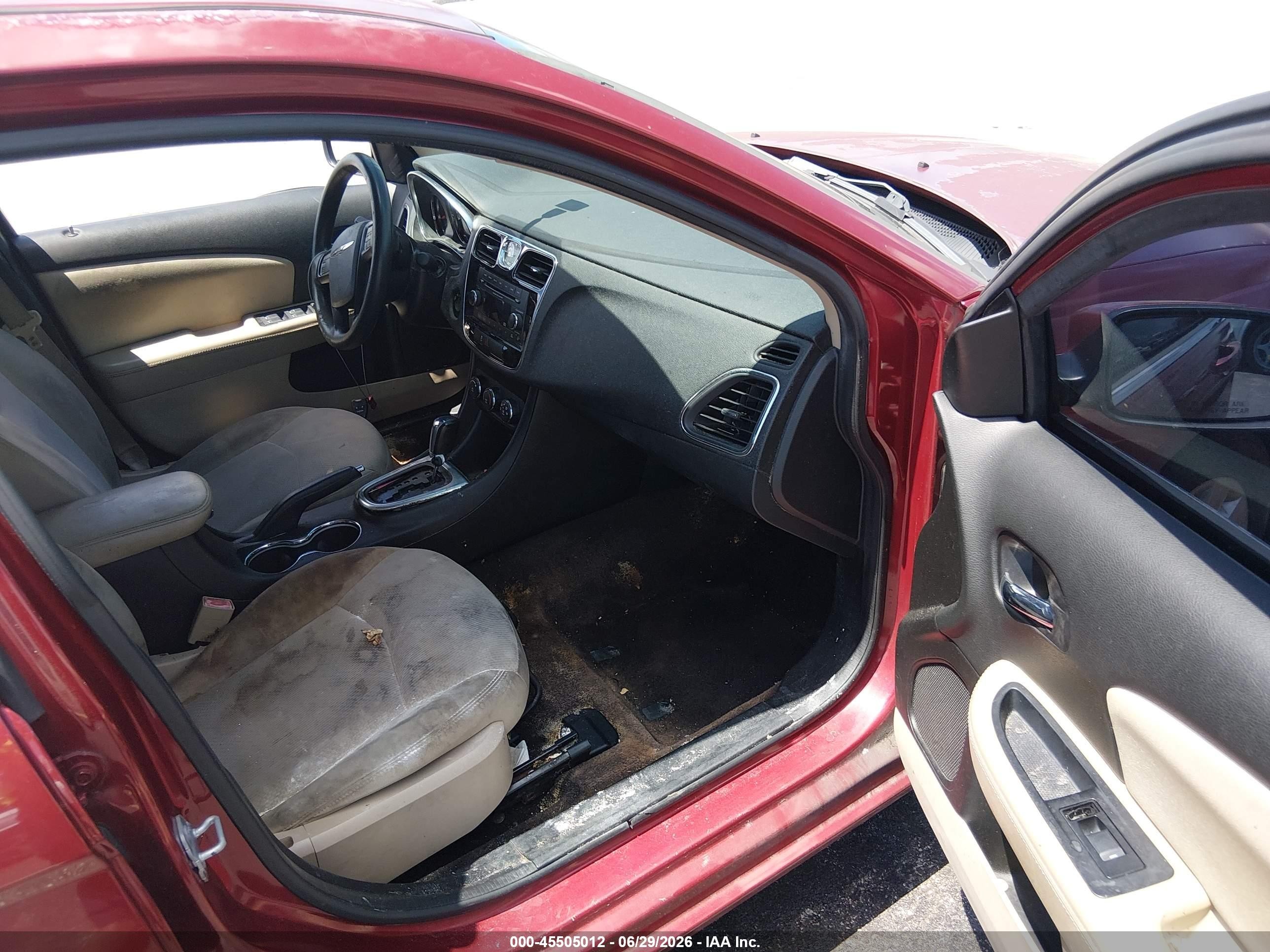 2014 Chrysler 200 Lx Red vin: 1C3CCBAB6EN206289