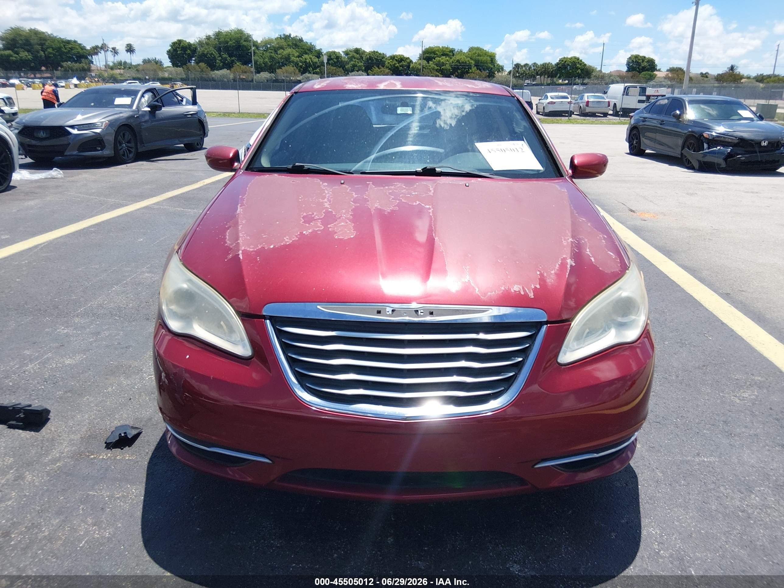 2014 Chrysler 200 Lx Red vin: 1C3CCBAB6EN206289