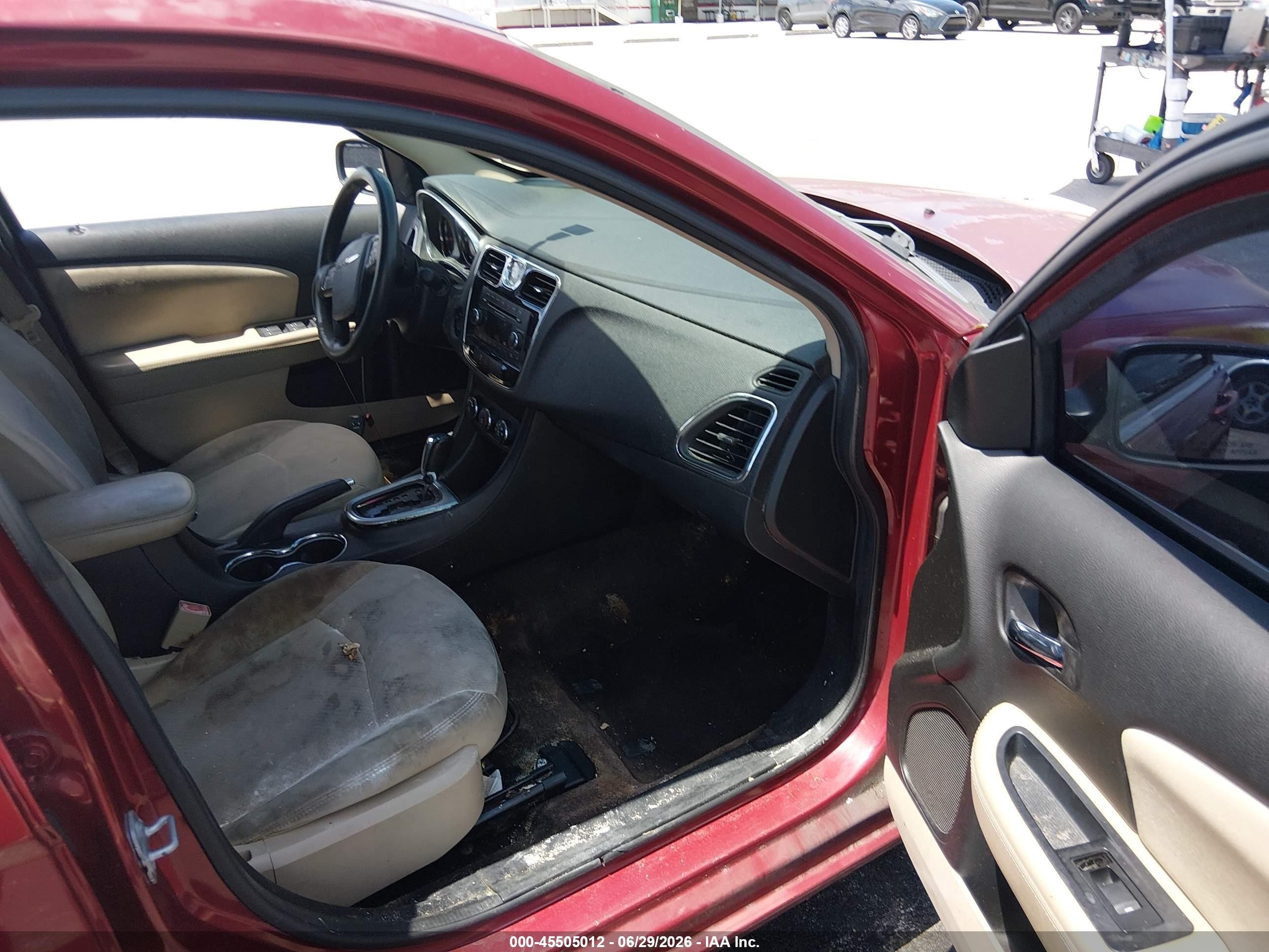 2014 Chrysler 200 Lx Red vin: 1C3CCBAB6EN206289