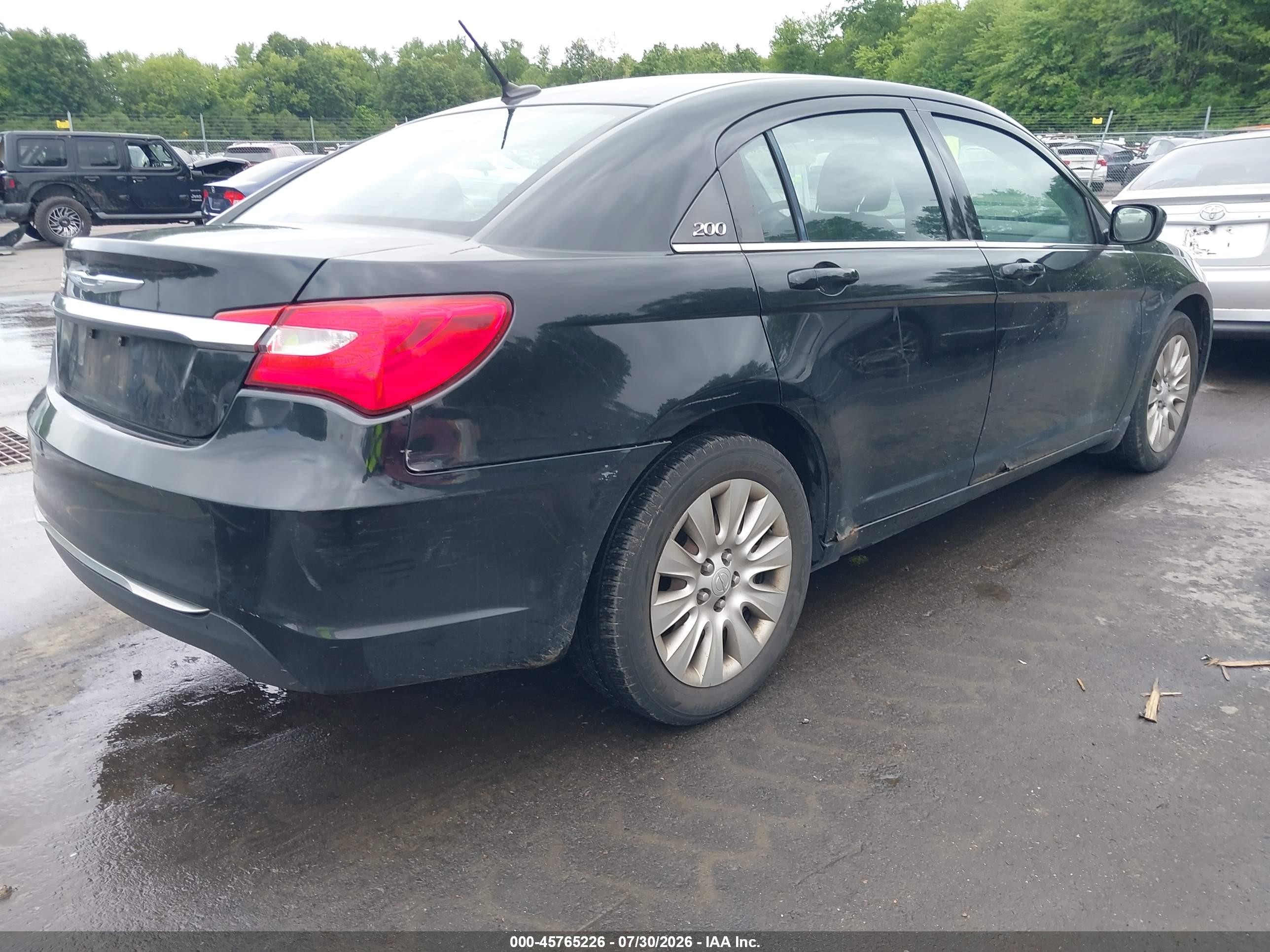 2014 Chrysler 200 Lx Black vin: 1C3CCBAB6EN211458