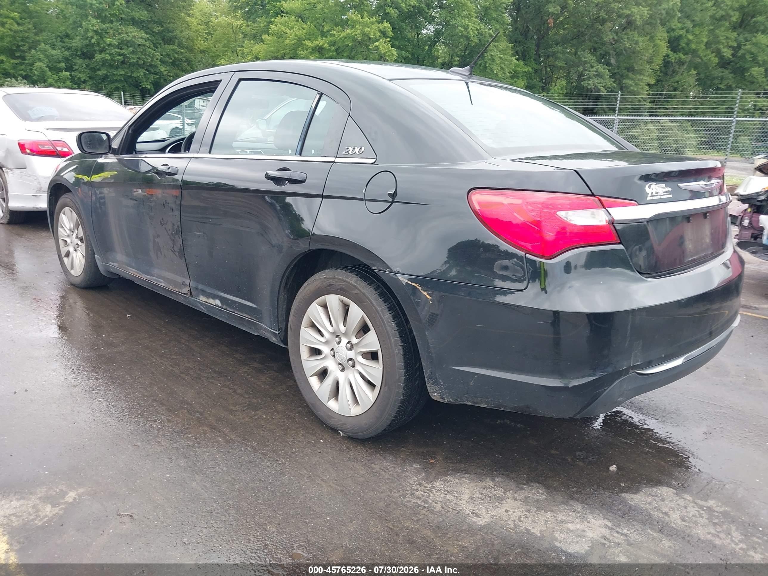 2014 Chrysler 200 Lx Black vin: 1C3CCBAB6EN211458
