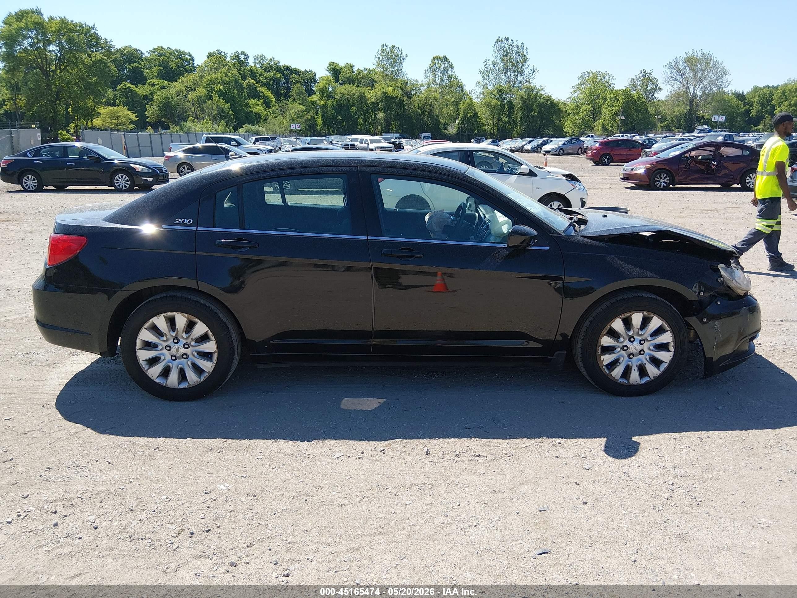 2012 Chrysler 200 Lx Black vin: 1C3CCBAB7CN158167
