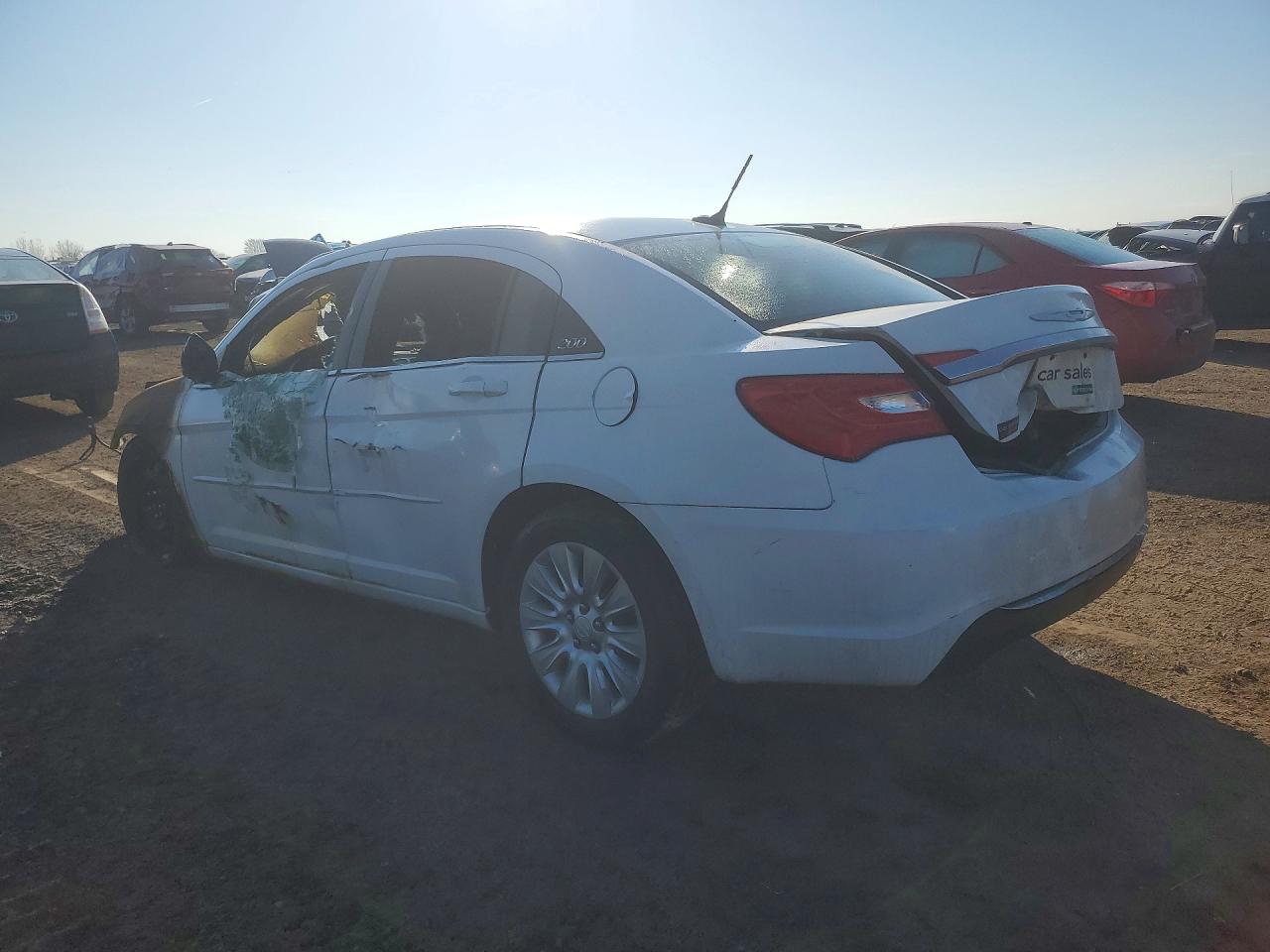 2012 Chrysler 200 Lx White vin: 1C3CCBAB7CN225821