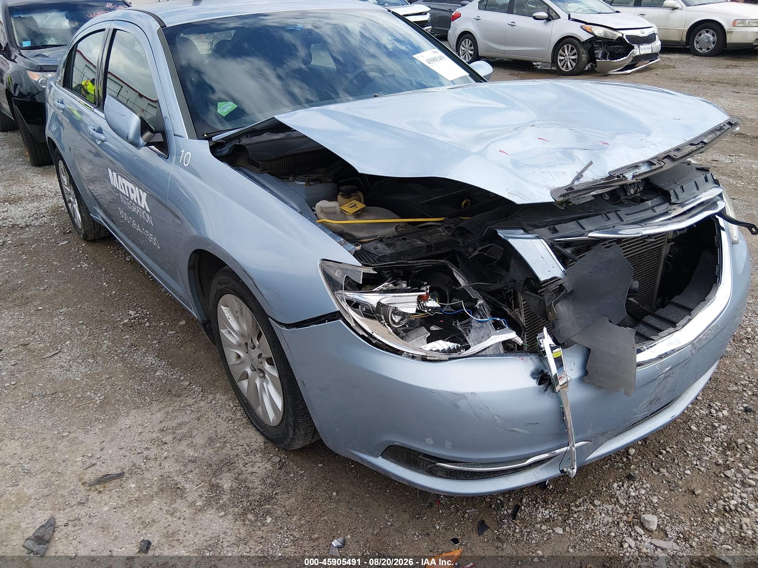 2014 Chrysler 200 Lx Light Blue vin: 1C3CCBAB7EN124099