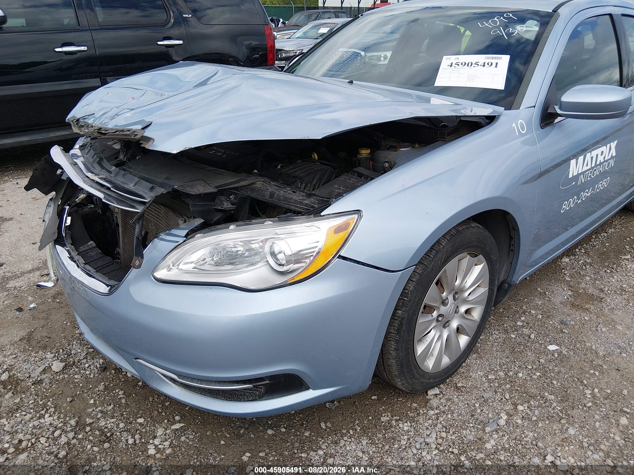 2014 Chrysler 200 Lx Light Blue vin: 1C3CCBAB7EN124099